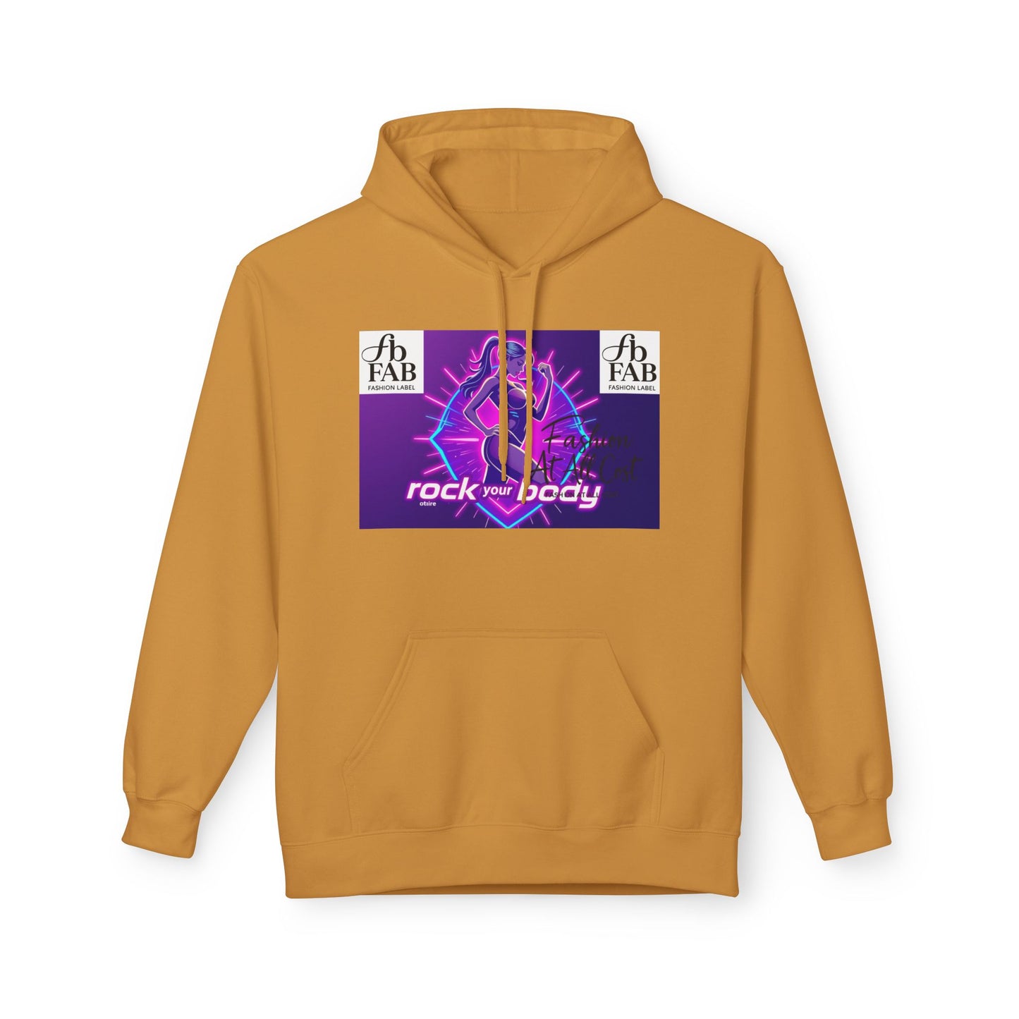 Rock Your Body Fleece Hoodie | Unisex Midweight Hoodie, Cozy Sweatshirt, Unique Gift for Fitness Lovers, Casual Wear, Music Inspired Apparel