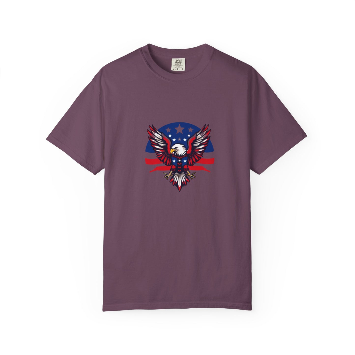 Patriotic T-Shirt with Eagle Graphic | Faith By Flag Tee, Unisex Apparel, Independence Day Shirt, Casual Wear, Gift for Veterans