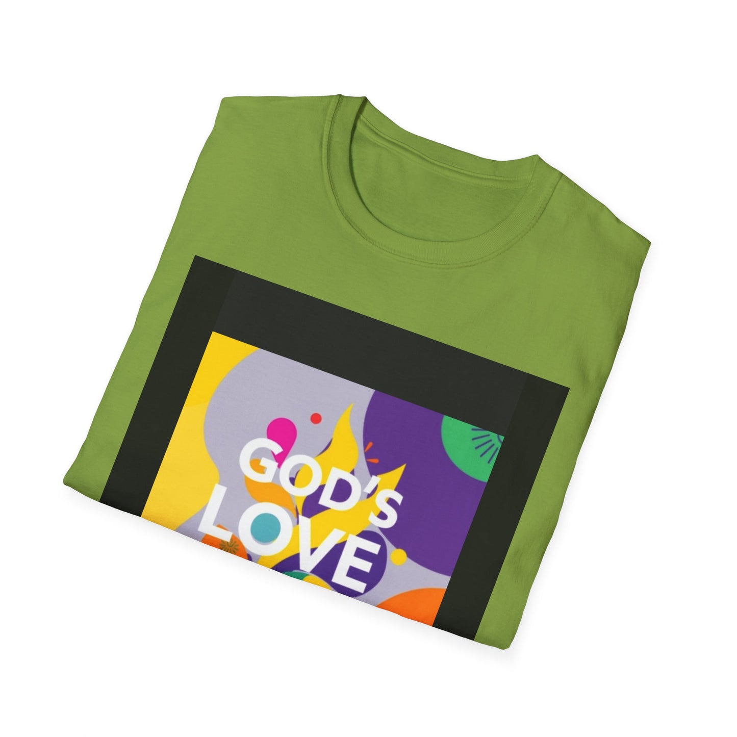 Unisex Softstyle T-Shirt with God's Love Design, Faith Shirt, Inspirational Tee, Christian Apparel, Gift for Believers, Everyday Wear