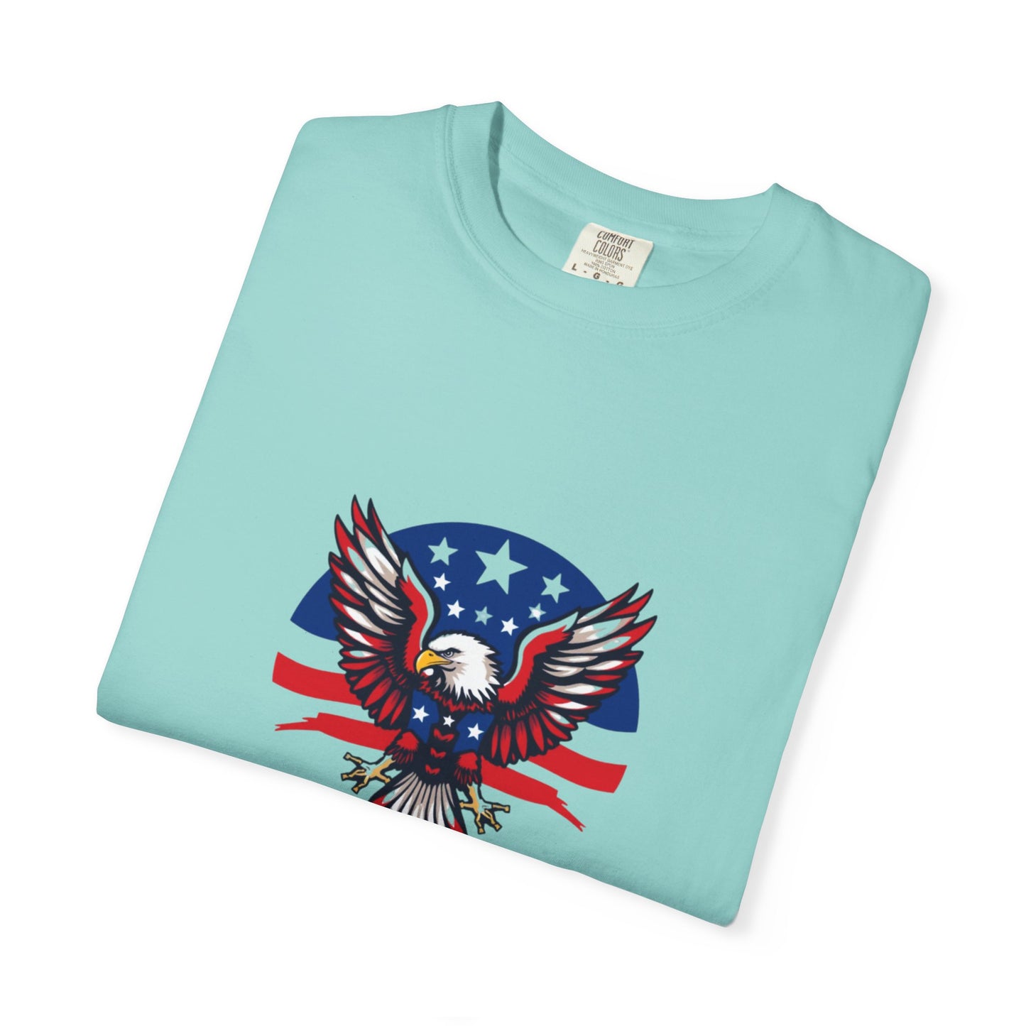 Patriotic T-Shirt with Eagle Graphic | Faith By Flag Tee, Unisex Apparel, Independence Day Shirt, Casual Wear, Gift for Veterans