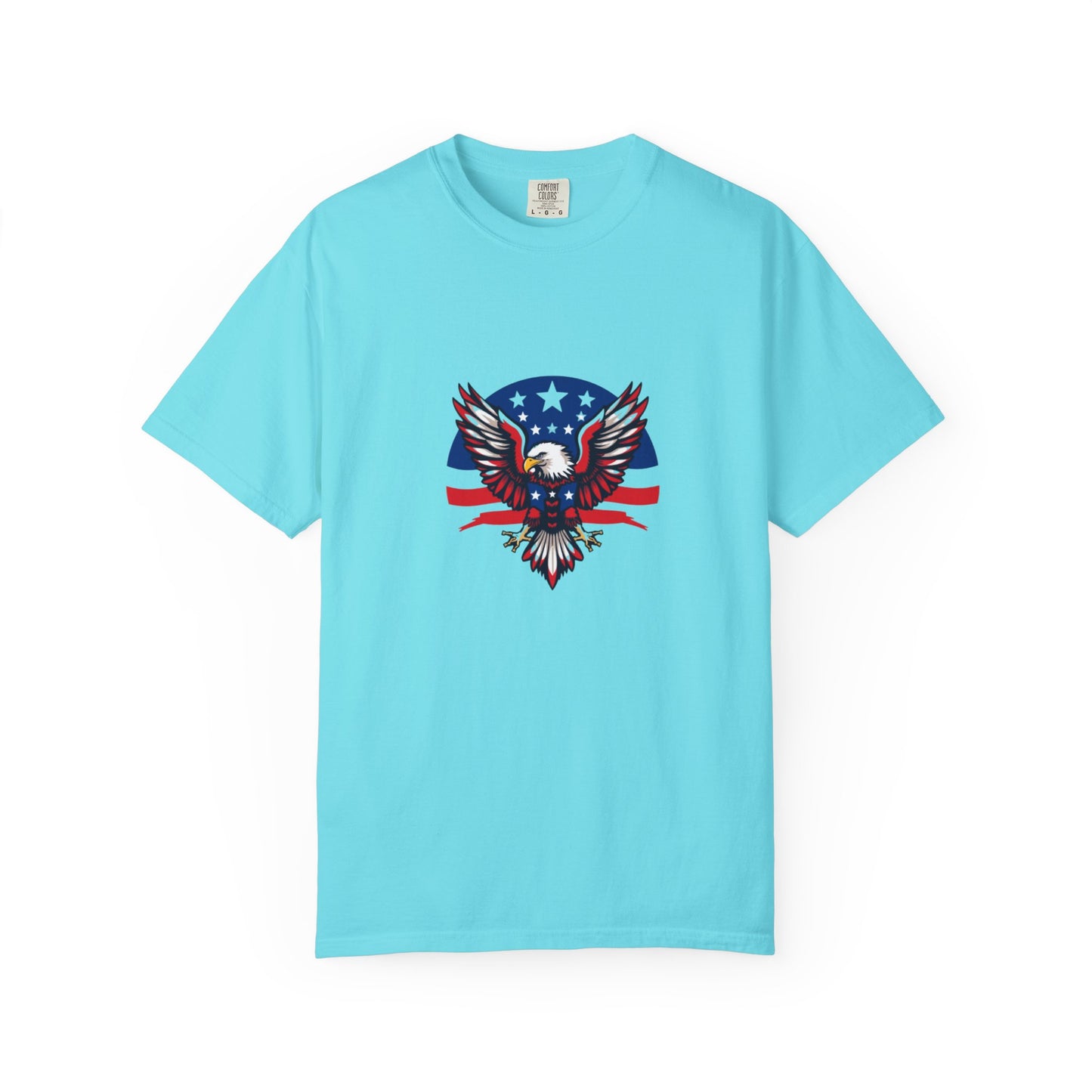 Patriotic T-Shirt with Eagle Graphic | Faith By Flag Tee, Unisex Apparel, Independence Day Shirt, Casual Wear, Gift for Veterans