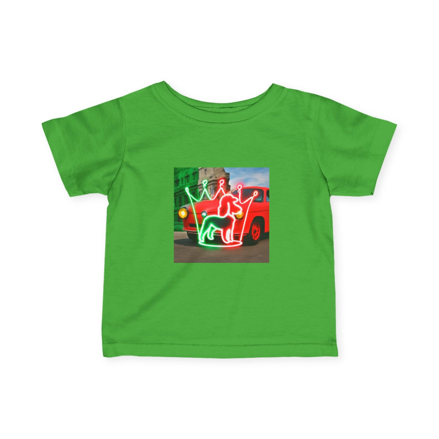 Infant Neon Light Tee, Cute Baby Shirt, Toddler Casual Wear, Holiday Outfit, Playful Gift Idea
