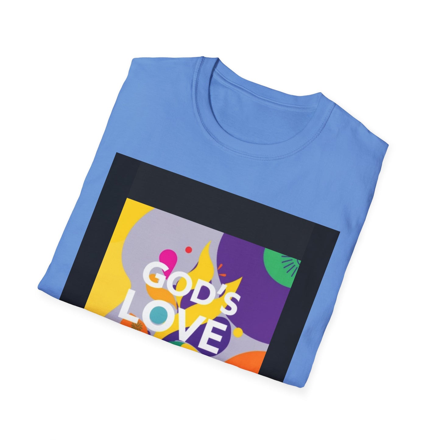 Unisex Softstyle T-Shirt with God's Love Design, Faith Shirt, Inspirational Tee, Christian Apparel, Gift for Believers, Everyday Wear