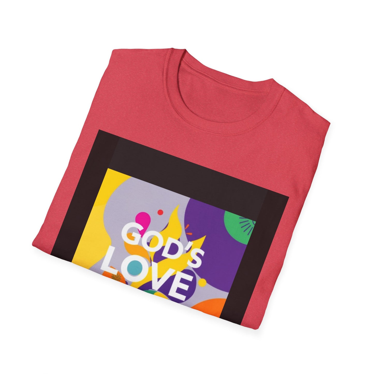 Unisex Softstyle T-Shirt with God's Love Design, Faith Shirt, Inspirational Tee, Christian Apparel, Gift for Believers, Everyday Wear