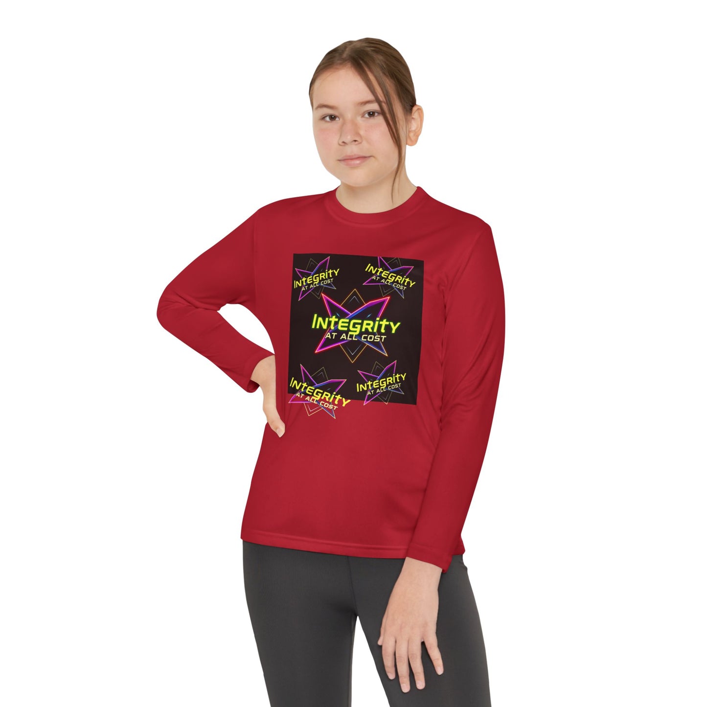 Integrity Youth Long Sleeve Tee, Cool Graphic Shirt, Motivational Apparel, Perfect for Sports, Birthday Gift