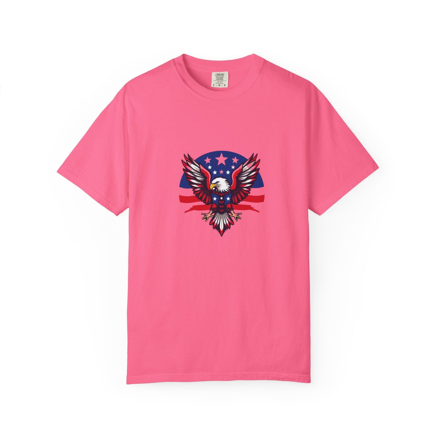 Patriotic T-Shirt with Eagle Graphic | Faith By Flag Tee, Unisex Apparel, Independence Day Shirt, Casual Wear, Gift for Veterans