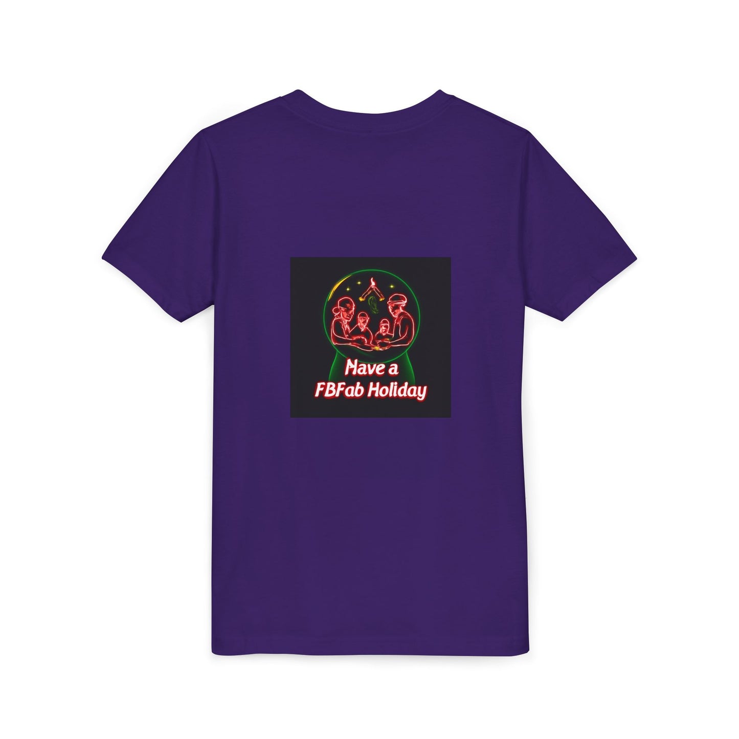Youth Christmas Short Sleeve Tee, Holiday Tee, Xmas Gift for Kids, Fun Tee for Celebrations, Winter Festive Shirt