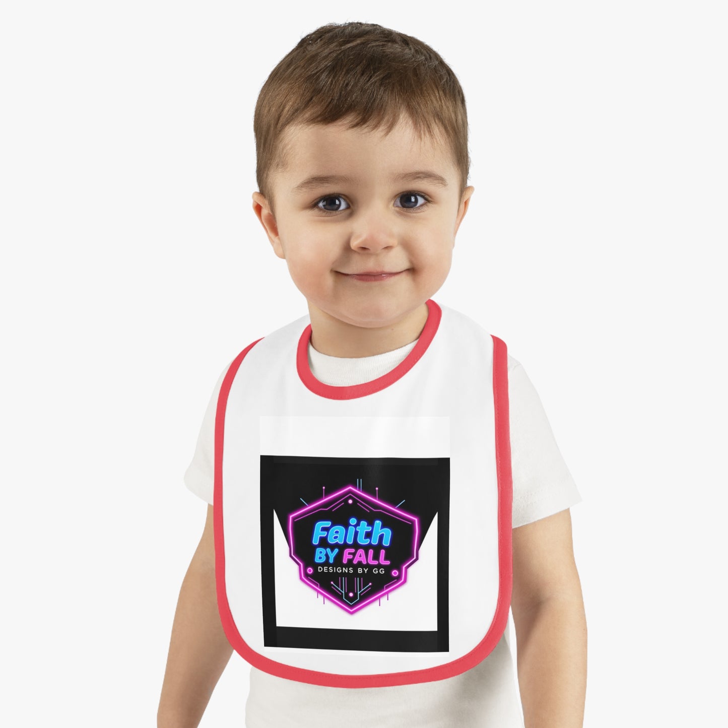 Baby Contrast Trim Jersey Bib