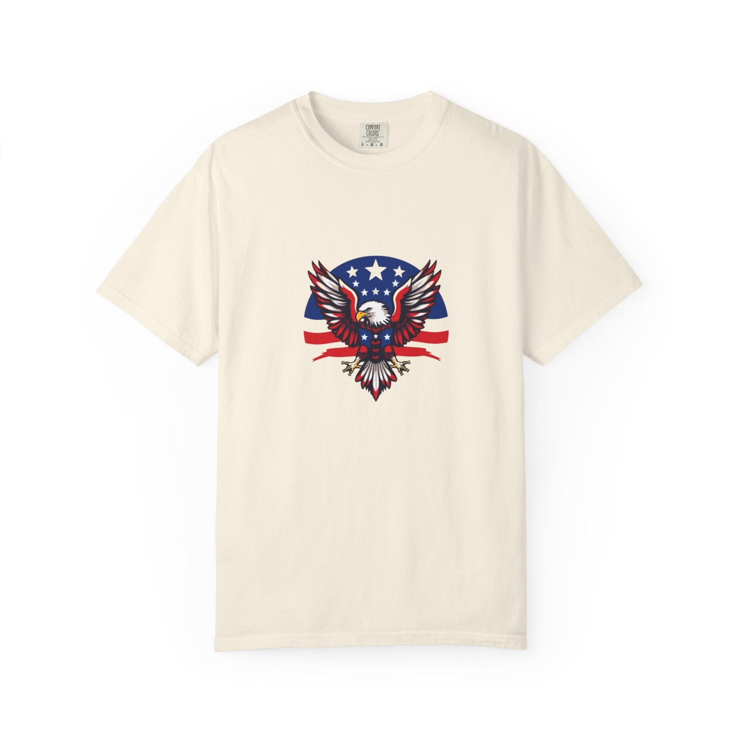 Patriotic T-Shirt with Eagle Graphic | Faith By Flag Tee, Unisex Apparel, Independence Day Shirt, Casual Wear, Gift for Veterans
