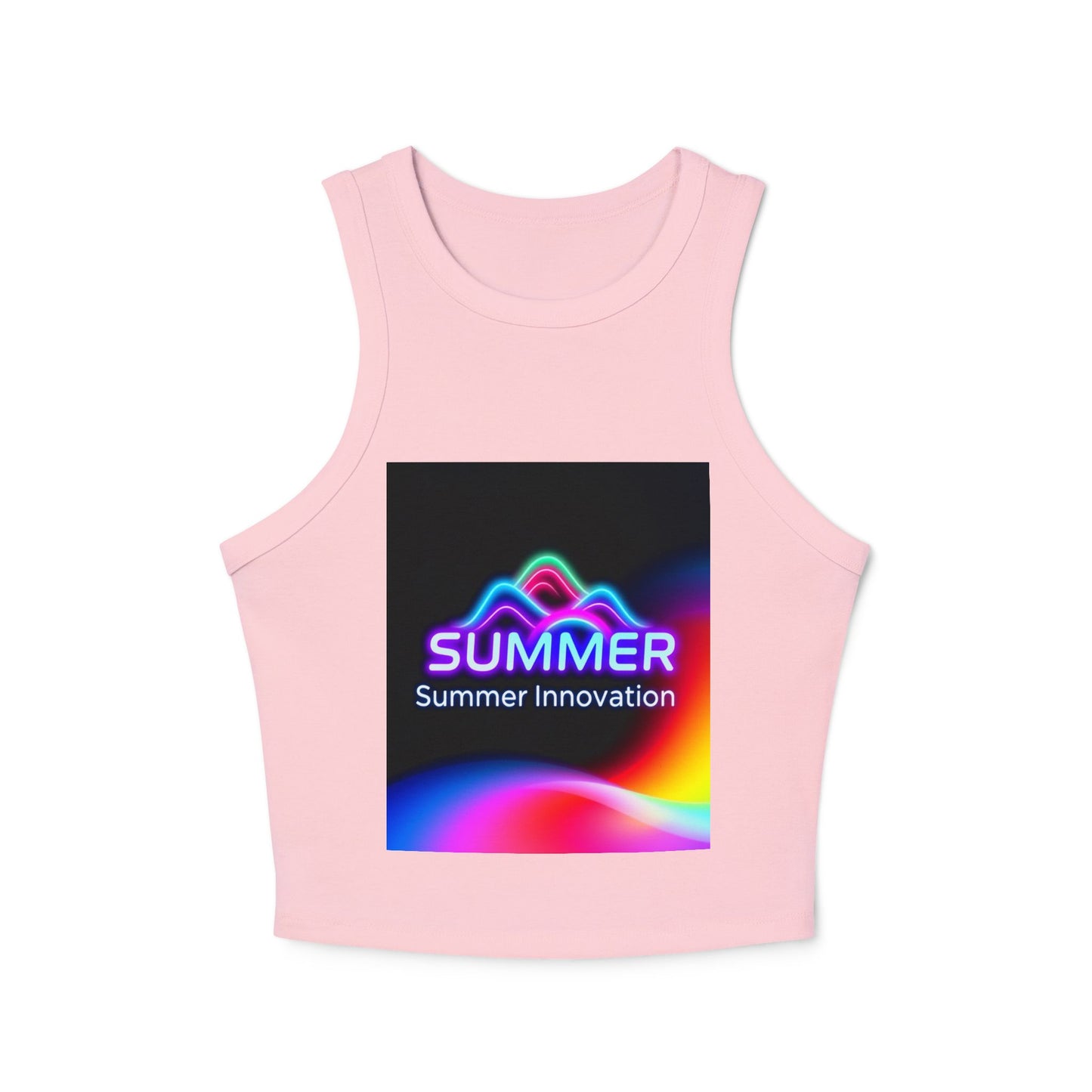 Stylish Summer Racer Tank Top, Trendy Crop Top, Fashionable Sleeveless Shirt, Summer Vibes, Women's Casual Wear, Gift for Her