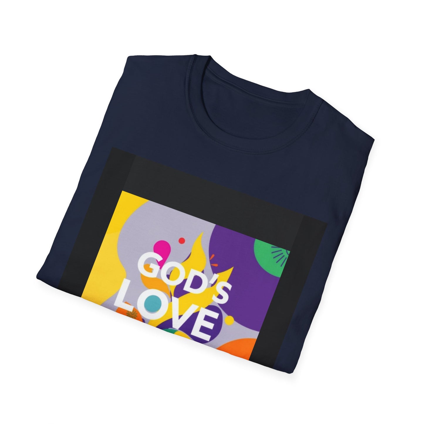 Unisex Softstyle T-Shirt with God's Love Design, Faith Shirt, Inspirational Tee, Christian Apparel, Gift for Believers, Everyday Wear