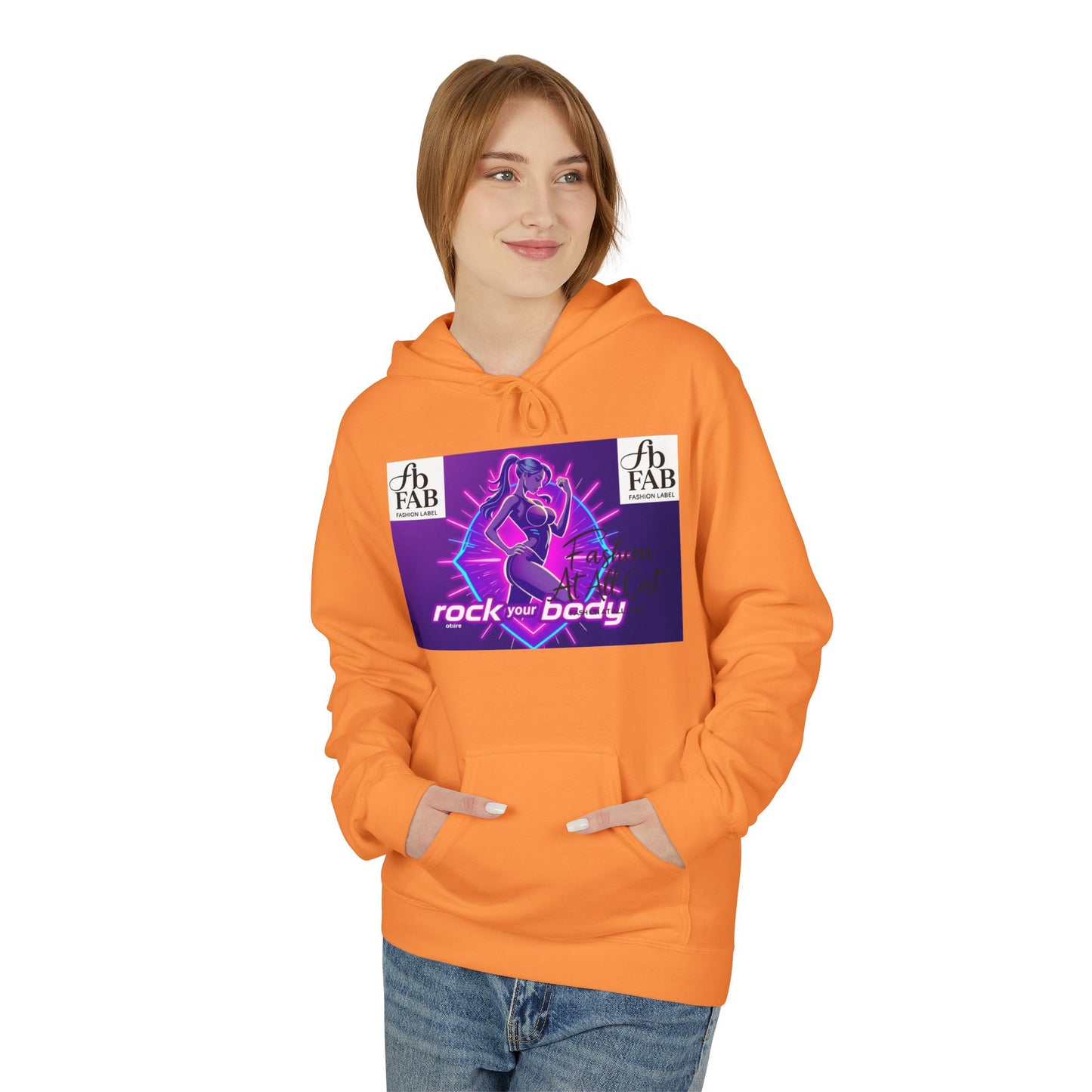 Rock Your Body Fleece Hoodie | Unisex Midweight Hoodie, Cozy Sweatshirt, Unique Gift for Fitness Lovers, Casual Wear, Music Inspired Apparel