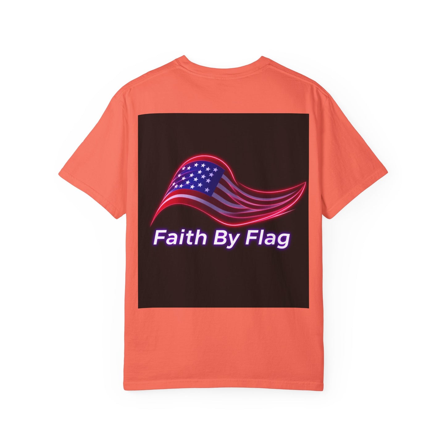 Patriotic T-Shirt with Eagle Graphic | Faith By Flag Tee, Unisex Apparel, Independence Day Shirt, Casual Wear, Gift for Veterans