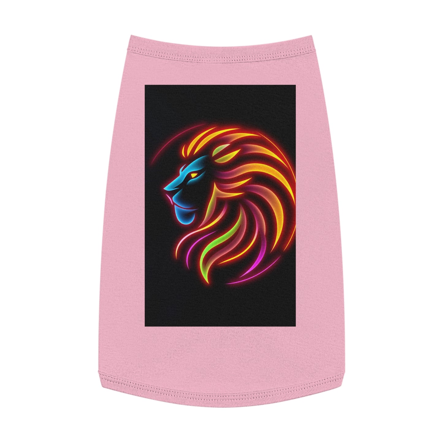 Radiant Lion Design Pet Tank Top, Colorful Dog Apparel, Summer Pet Wear, Cute Pet Gift, Stylish Animal Tank Top