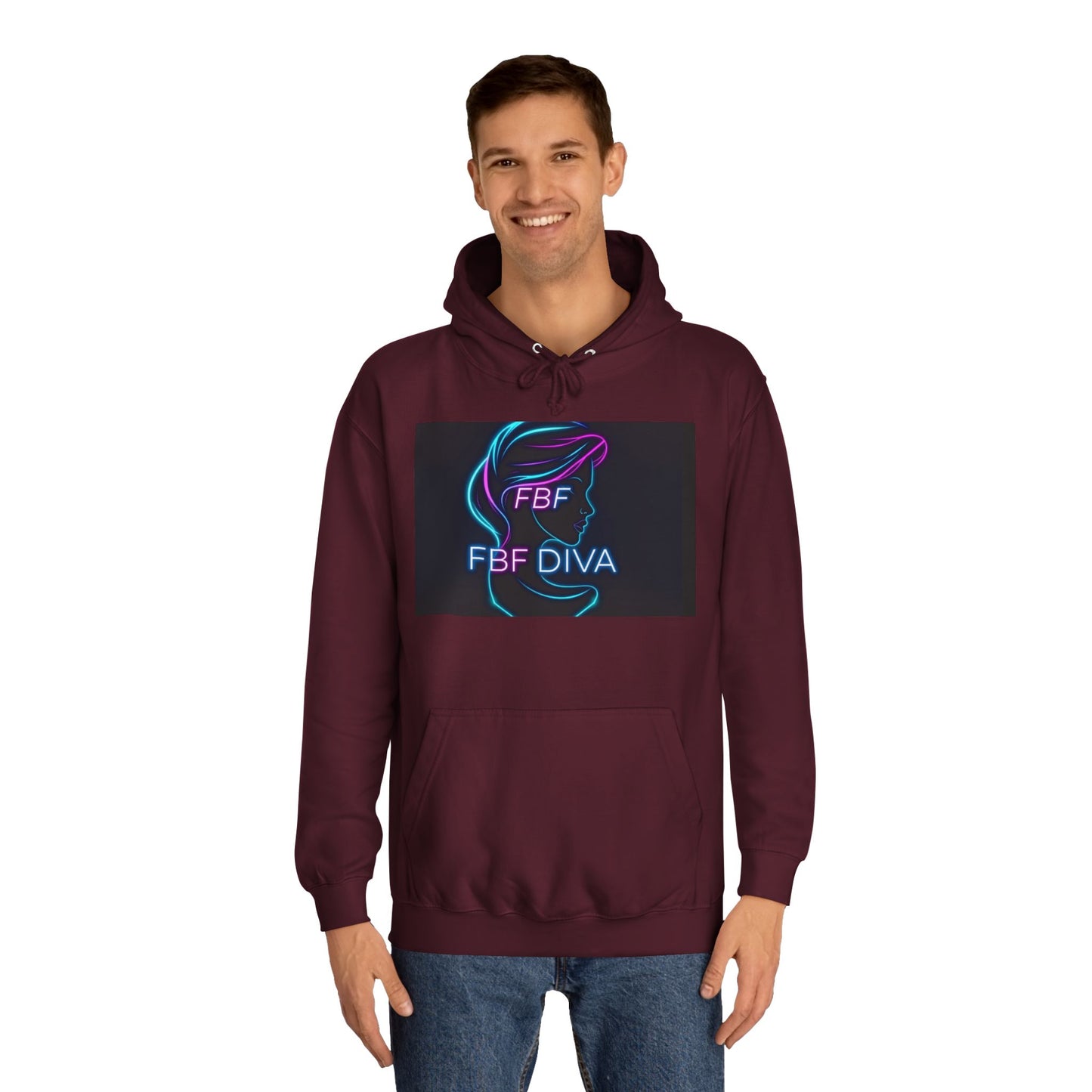 Neon FBF College Hoodie, Unisex Streetwear, Stylish Campus Apparel, Cozy Gift for Students, Trendy College Wear, FBF Diva Hoodie