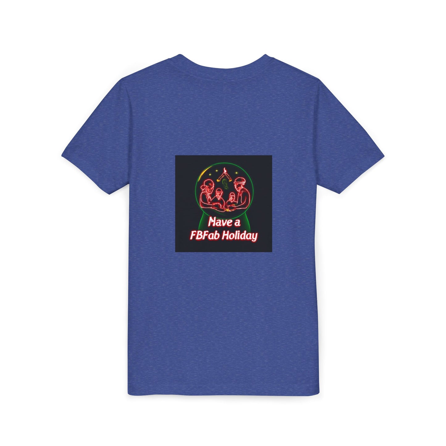 Youth Christmas Short Sleeve Tee, Holiday Tee, Xmas Gift for Kids, Fun Tee for Celebrations, Winter Festive Shirt