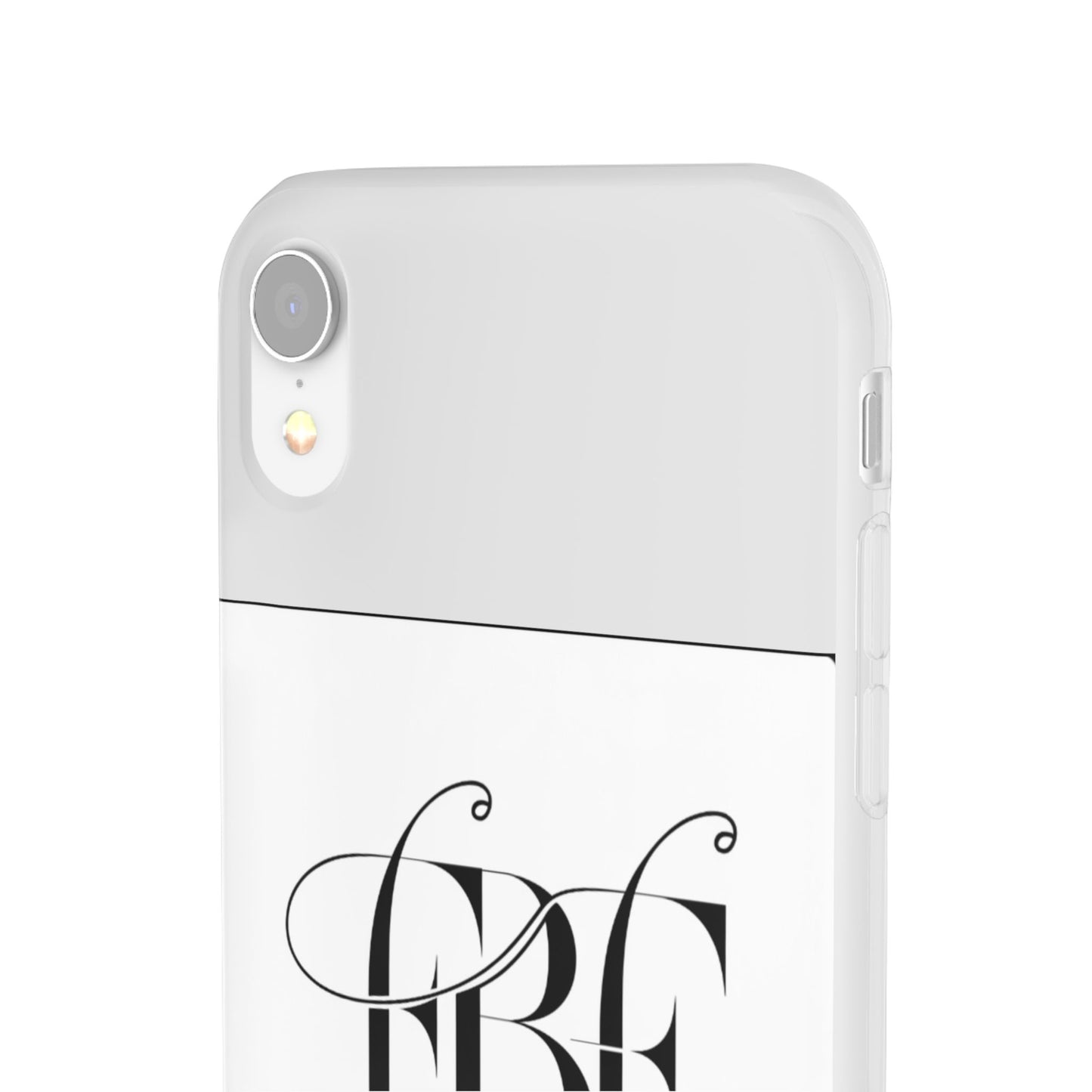 Chic Flexi Phone Case with Fashion Label Design