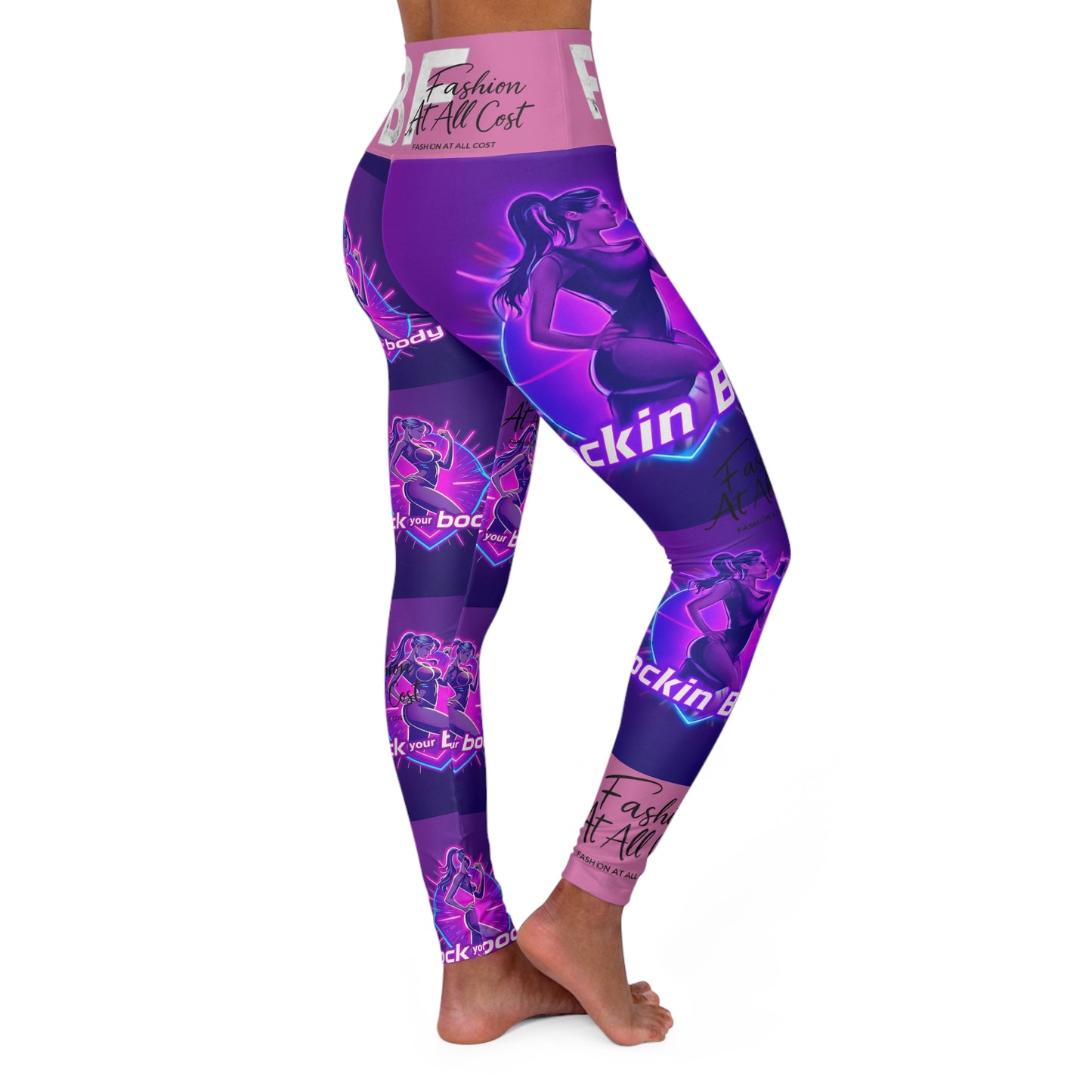 Rock Your Body High Waisted Yoga Leggings, Workout Leggings, Fitness Apparel, Athleisure Pants, Activewear, Gift for Her