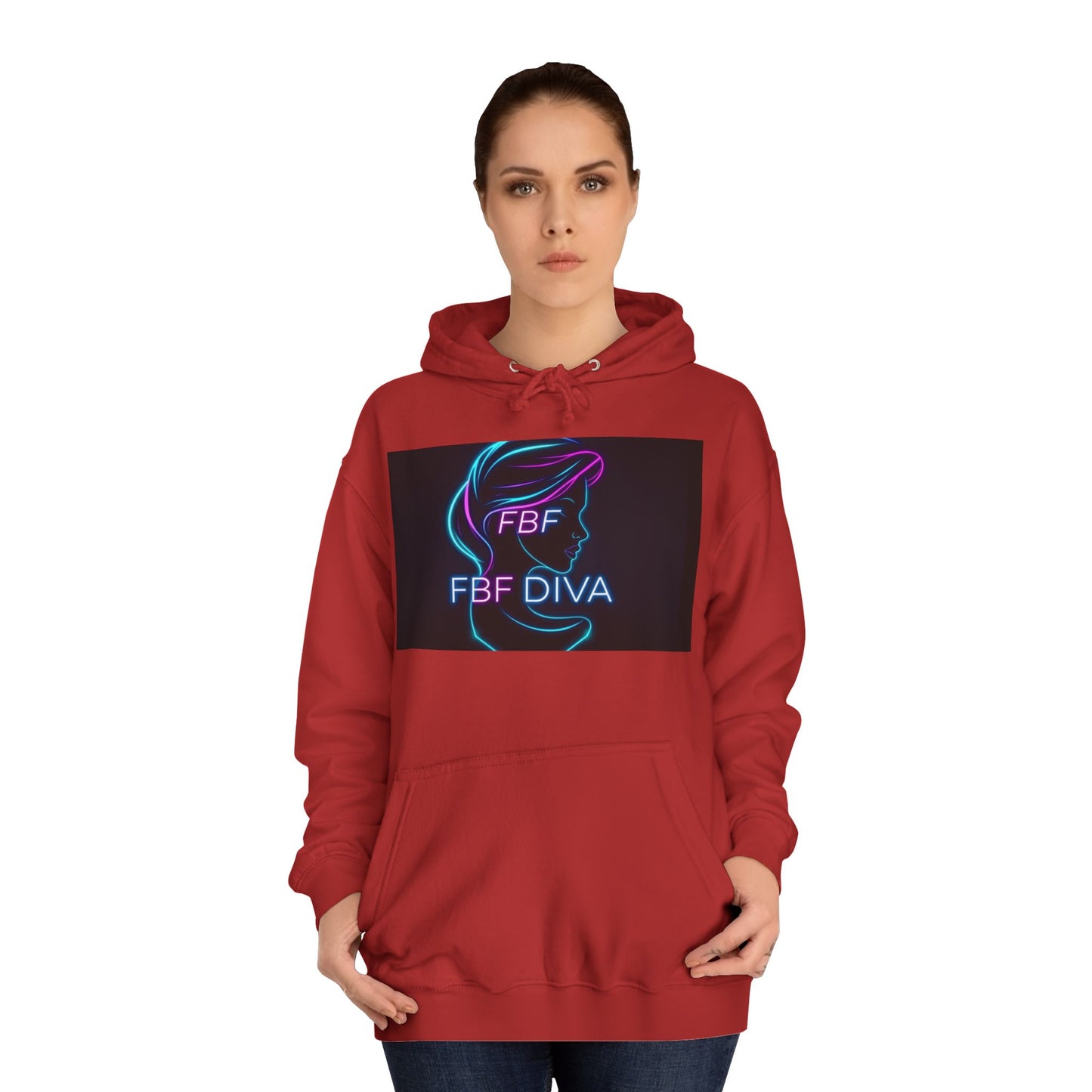 Neon FBF College Hoodie, Unisex Streetwear, Stylish Campus Apparel, Cozy Gift for Students, Trendy College Wear, FBF Diva Hoodie