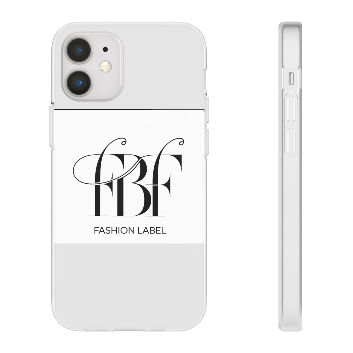 Chic Flexi Phone Case with Fashion Label Design