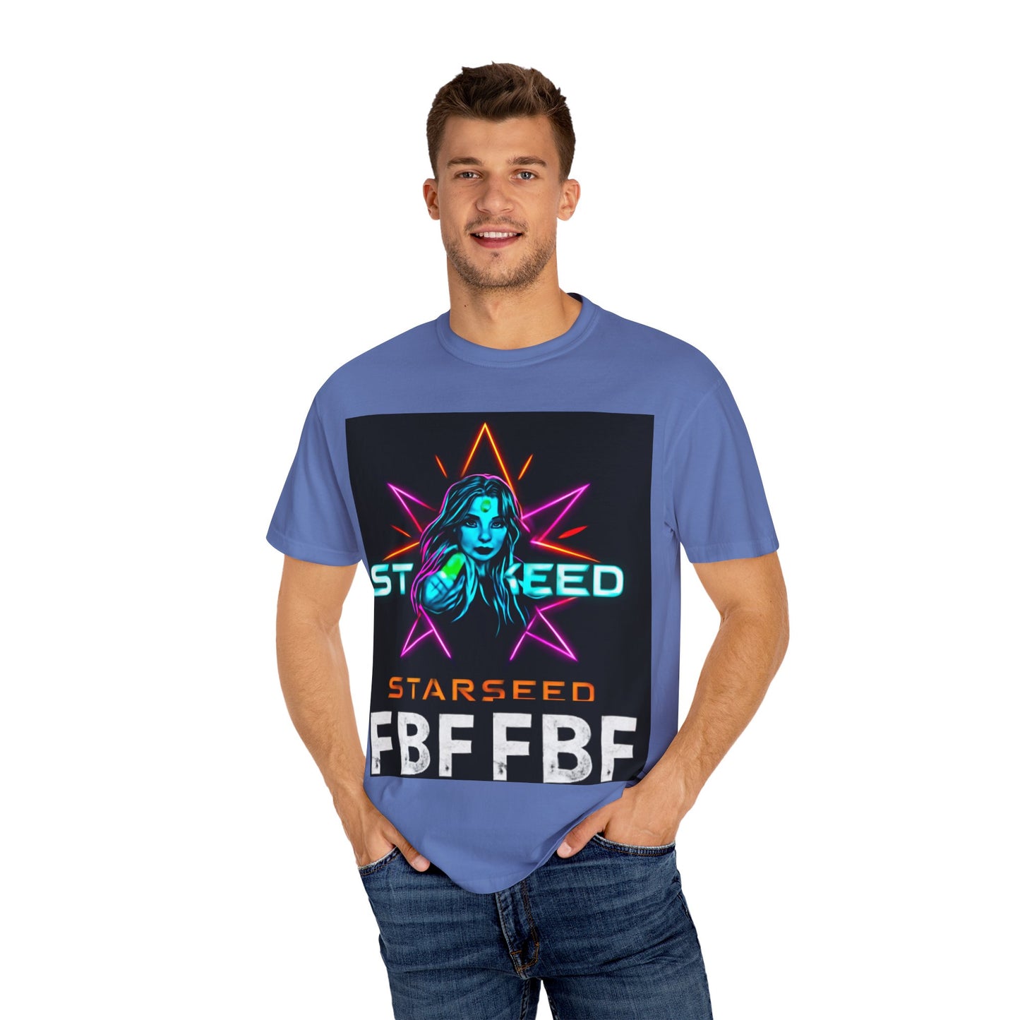 Neon Graphic T-Shirt - Starseed FBF Tee, Unisex Fashion, Cool Gift, Festival Wear, Retro Style, Casual Streetwear