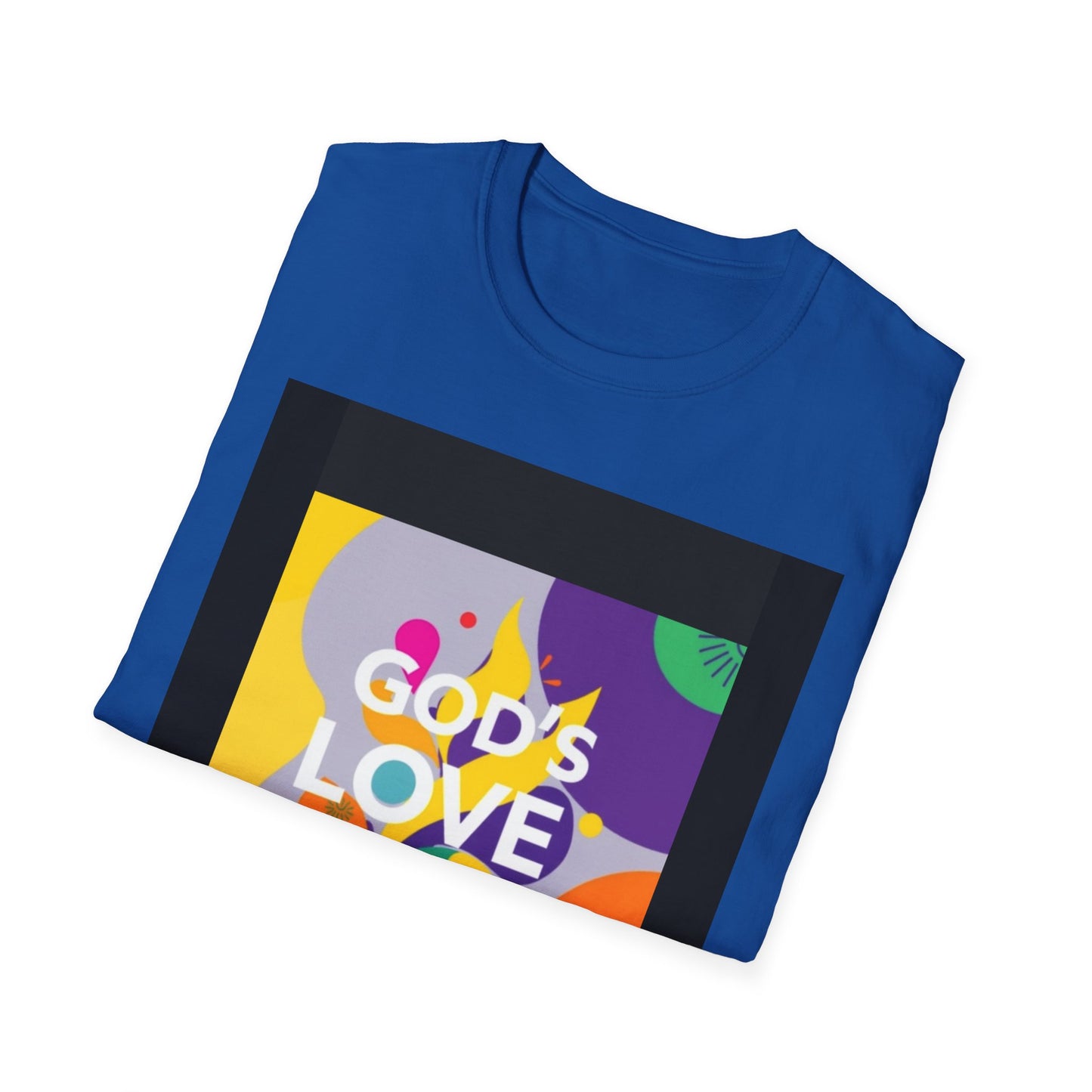 Unisex Softstyle T-Shirt with God's Love Design, Faith Shirt, Inspirational Tee, Christian Apparel, Gift for Believers, Everyday Wear
