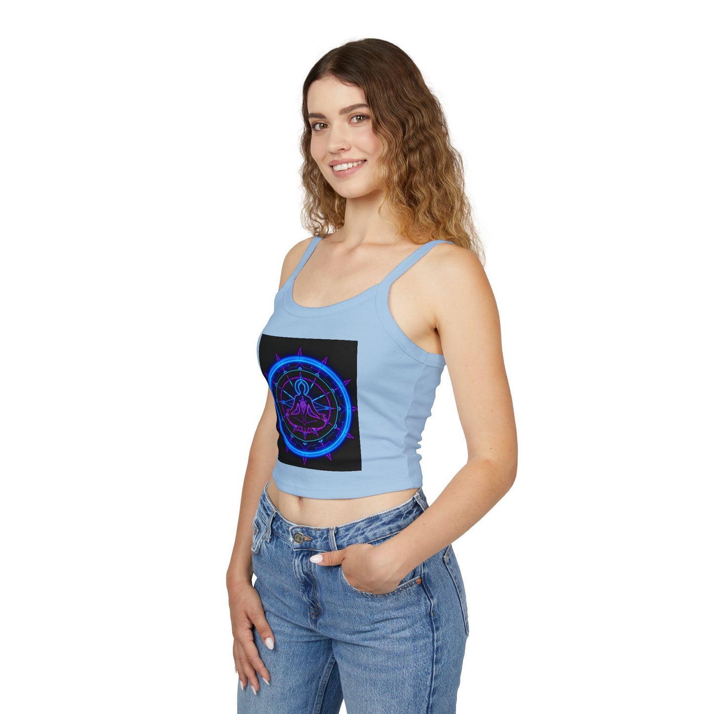 Neon Vibe Women's Spaghetti Strap Tank Top, Casual Summer Top, Festival Apparel, Trendy Graphic Tee, Cool Streetwear, Gift for Her