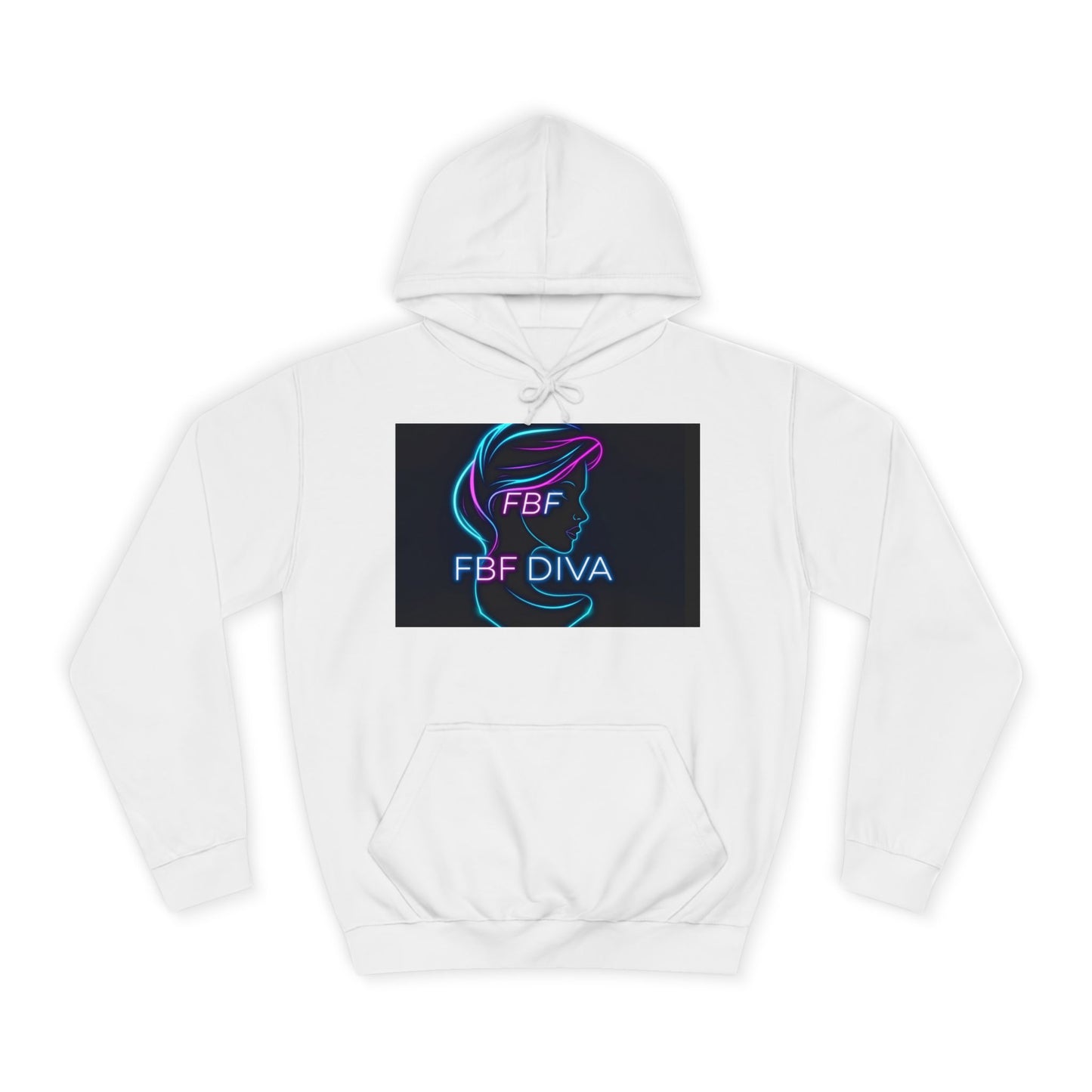 Neon FBF College Hoodie, Unisex Streetwear, Stylish Campus Apparel, Cozy Gift for Students, Trendy College Wear, FBF Diva Hoodie