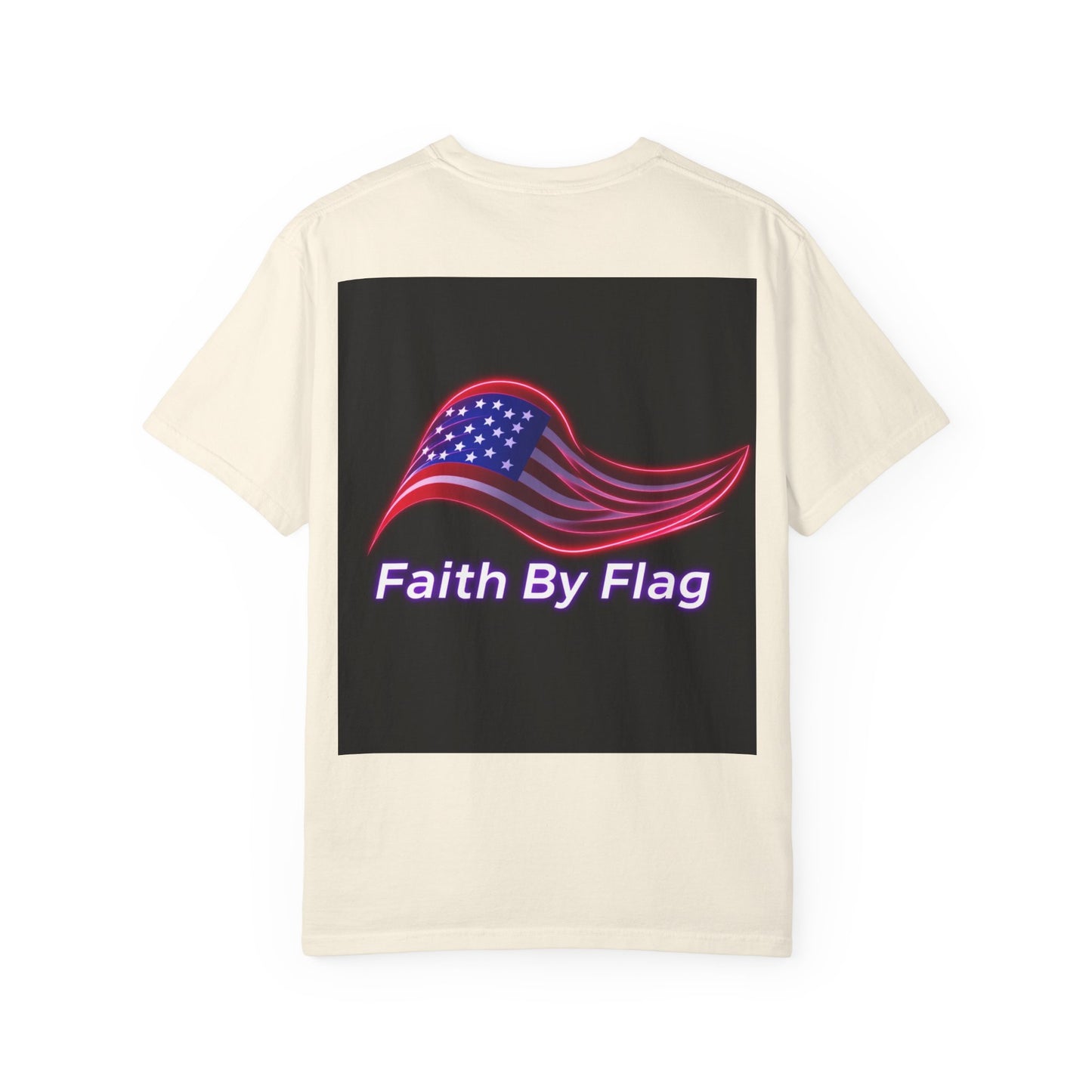 Patriotic T-Shirt with Eagle Graphic | Faith By Flag Tee, Unisex Apparel, Independence Day Shirt, Casual Wear, Gift for Veterans