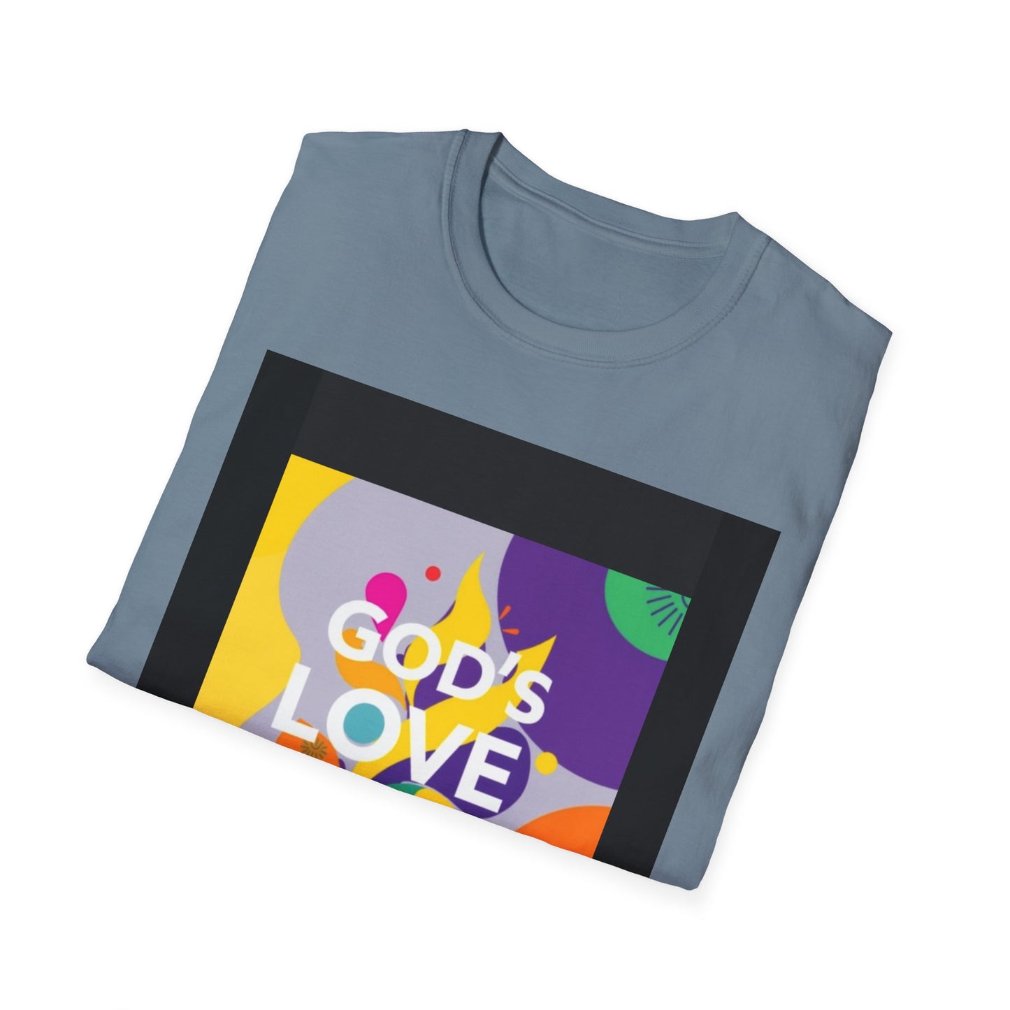 Unisex Softstyle T-Shirt with God's Love Design, Faith Shirt, Inspirational Tee, Christian Apparel, Gift for Believers, Everyday Wear