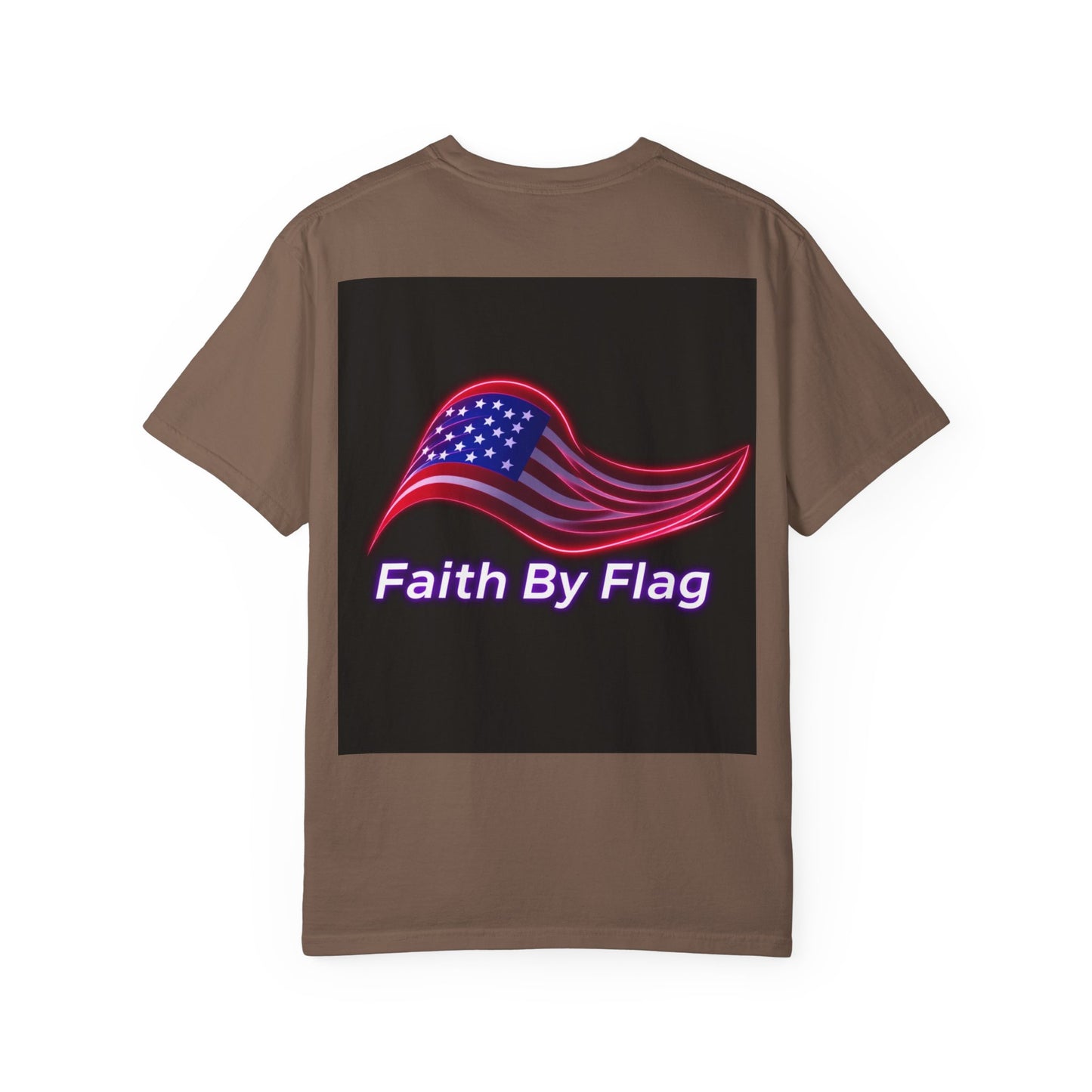 Patriotic T-Shirt with Eagle Graphic | Faith By Flag Tee, Unisex Apparel, Independence Day Shirt, Casual Wear, Gift for Veterans