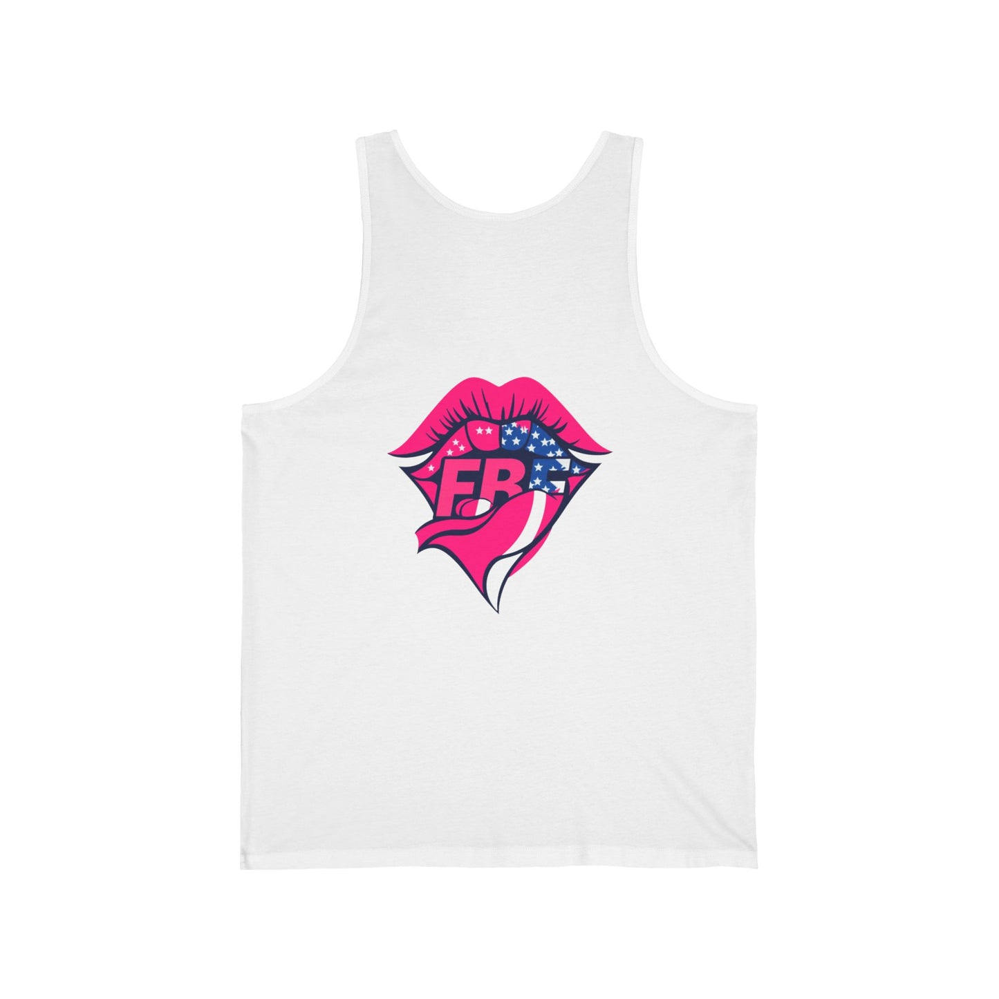 Neon Graphic Unisex Tank, Summer Fashion, Festival Wear, Gift for Her, Patriotic Apparel, Casual Style