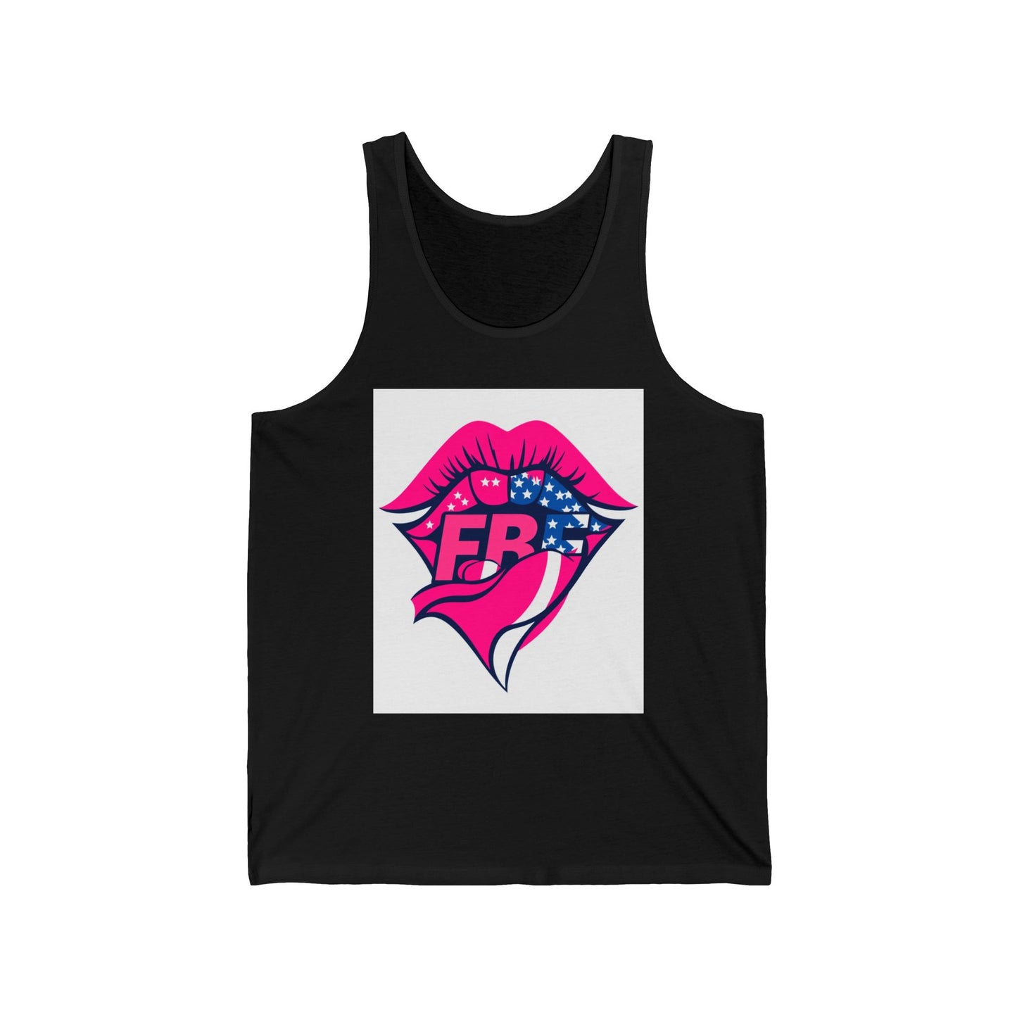 Patriotic Kiss Unisex Jersey Tank, Summer Top, Pride Apparel, Festival Wear, Casual Outfit, Gift for Her