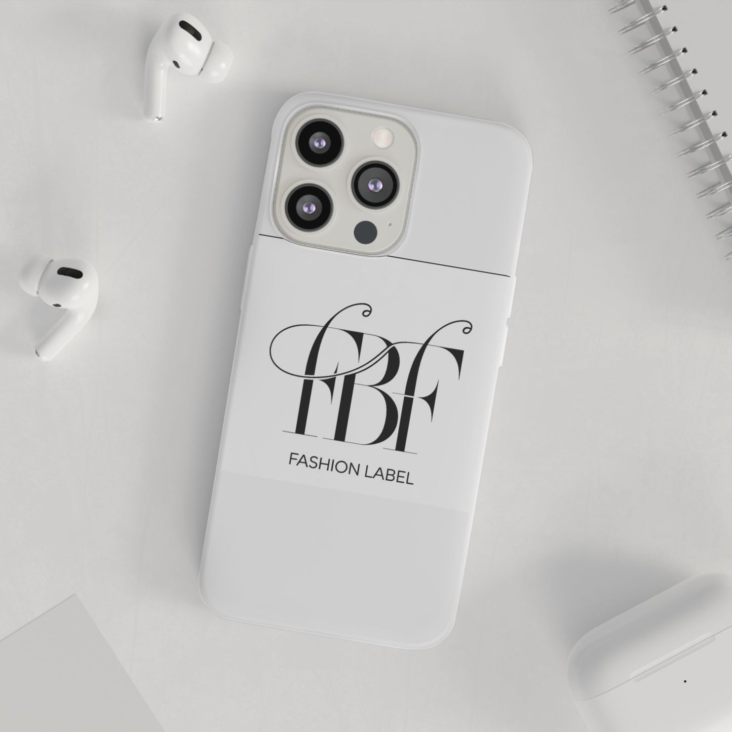 Chic Flexi Phone Case with Fashion Label Design
