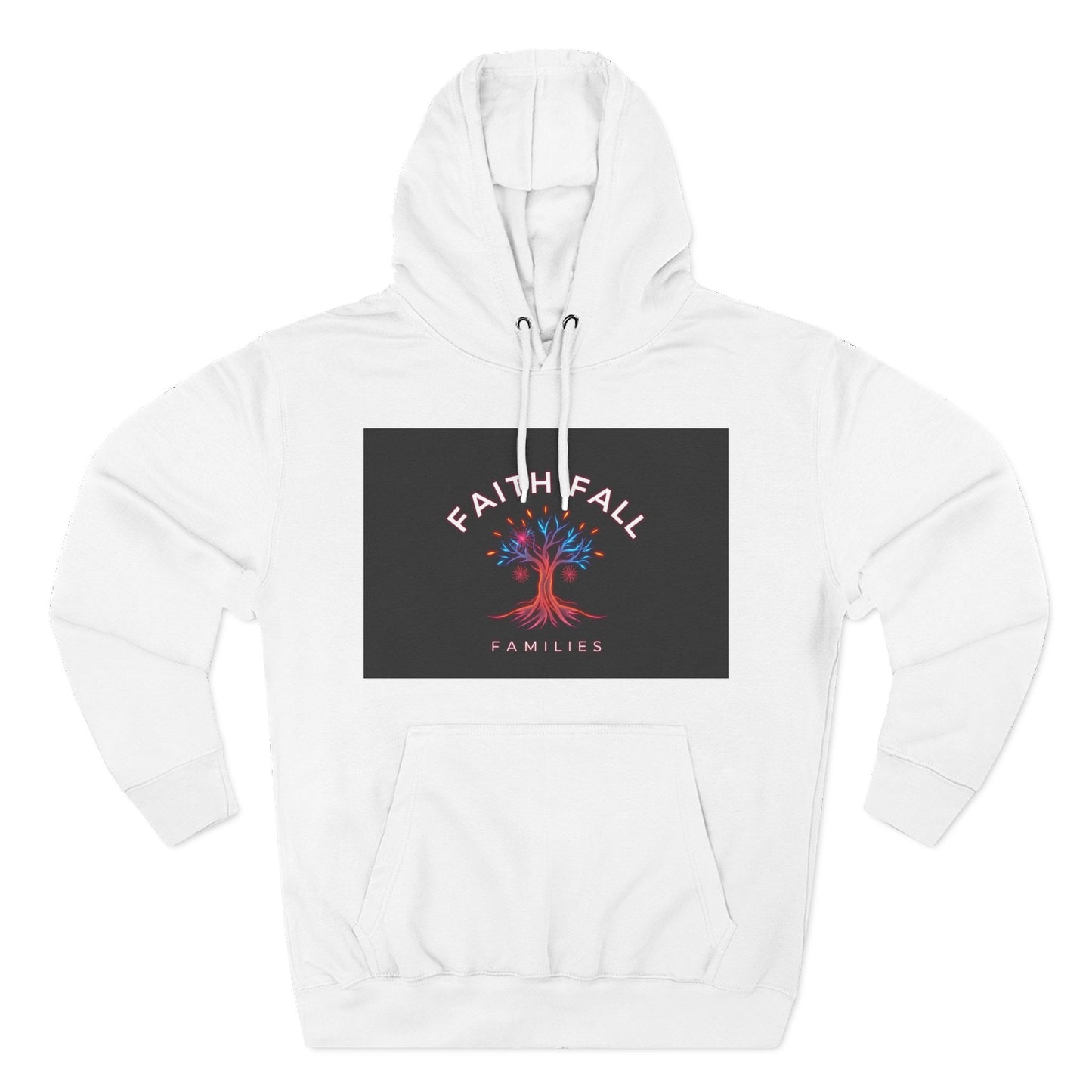 Faith Fall Families Fleece Hoodie, Gift for Faithful Friends, Cozy Layer, Casual Wear, Fall Fashion, Trendy Outfits, Family Gatherings