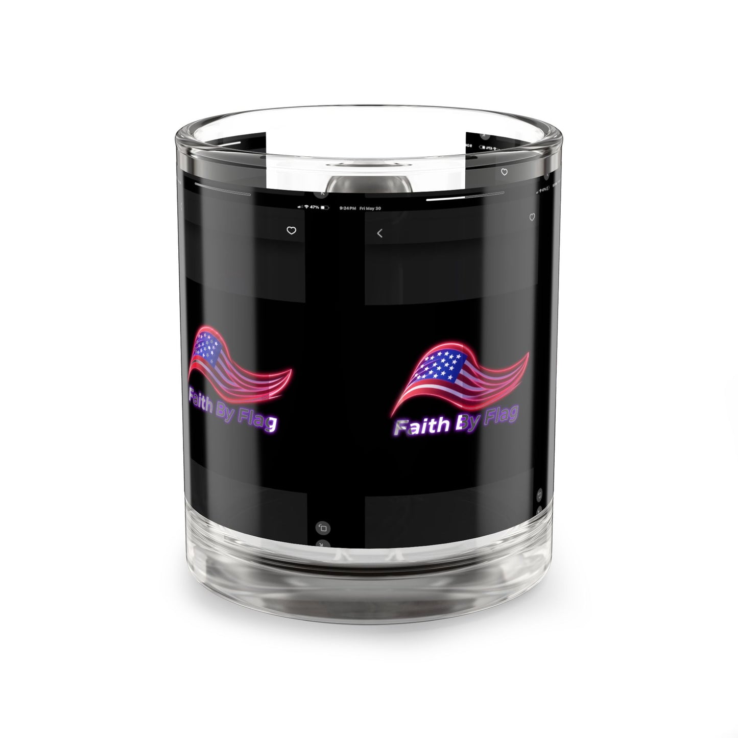 Patriotic Glass Mug with American Flag Design - Perfect for Independence Day, Veterans Day, Faith, or Anytime Drinkware, Gift for Patriots