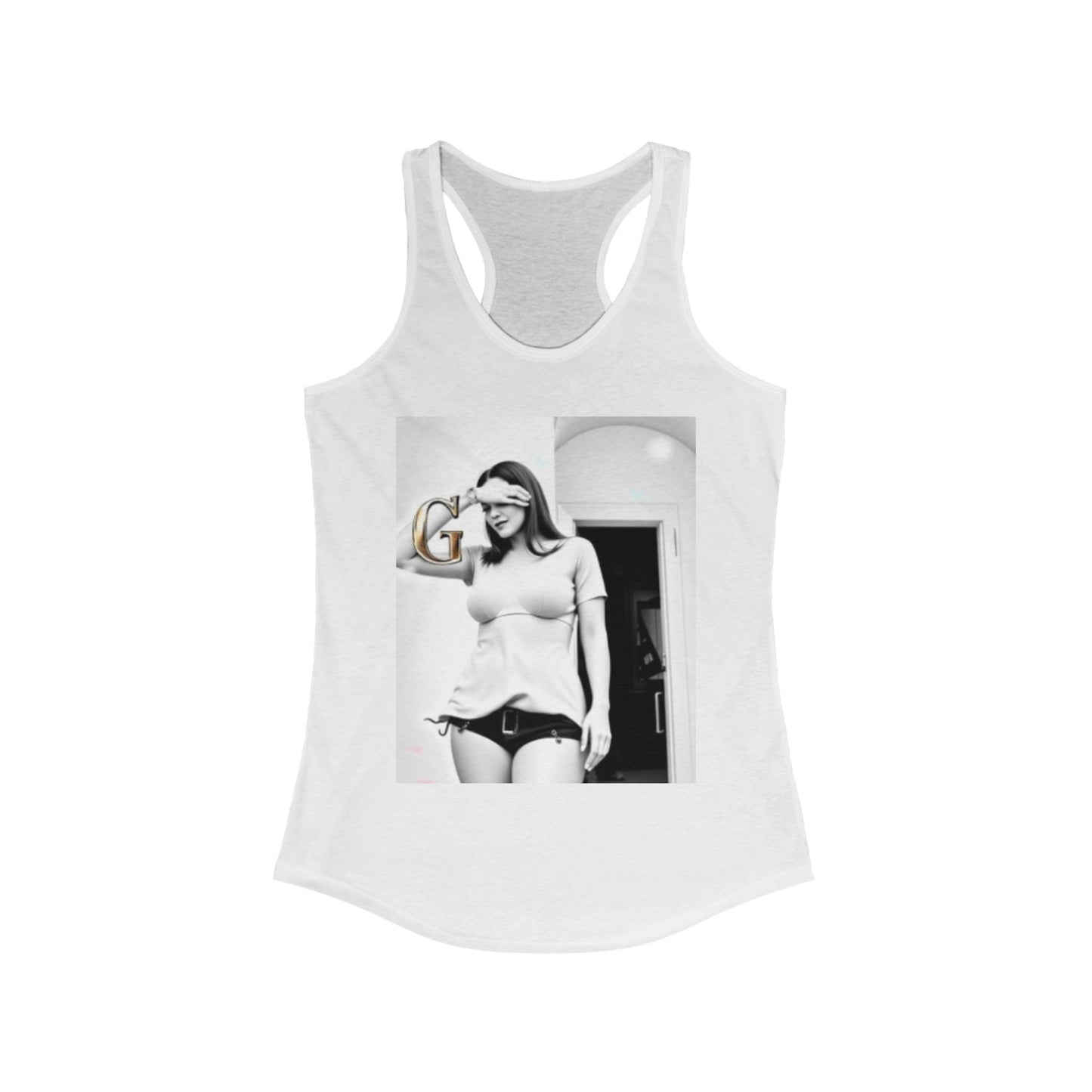 Racerback Tank, Last Black and White Design, Women's Workout Top, Gym Tank, Yoga Shirt, Monochrome Tank Top
