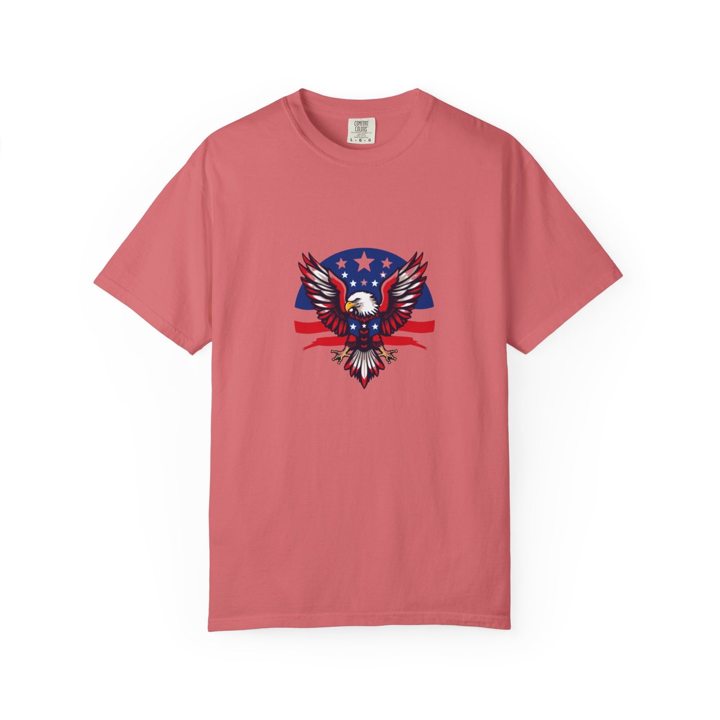Patriotic T-Shirt with Eagle Graphic | Faith By Flag Tee, Unisex Apparel, Independence Day Shirt, Casual Wear, Gift for Veterans