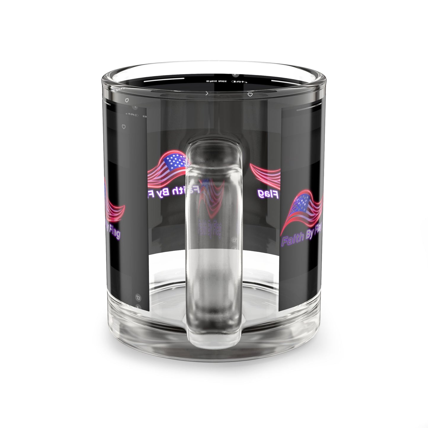 Patriotic Glass Mug with American Flag Design - Perfect for Independence Day, Veterans Day, Faith, or Anytime Drinkware, Gift for Patriots