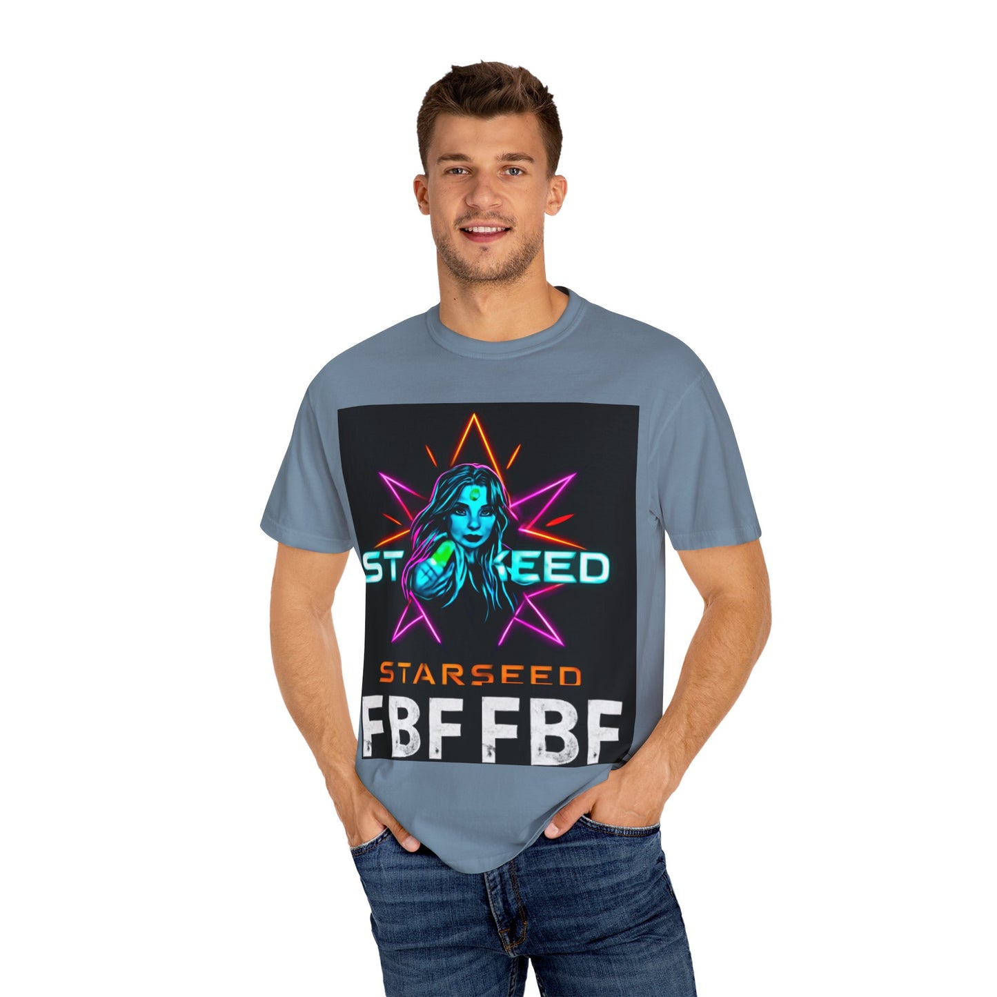 Neon Graphic T-Shirt - Starseed FBF Tee, Unisex Fashion, Cool Gift, Festival Wear, Retro Style, Casual Streetwear