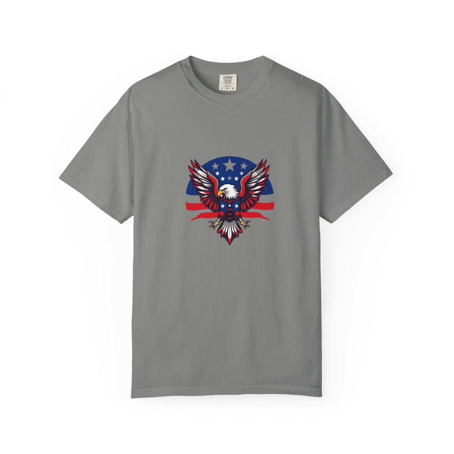Patriotic T-Shirt with Eagle Graphic | Faith By Flag Tee, Unisex Apparel, Independence Day Shirt, Casual Wear, Gift for Veterans