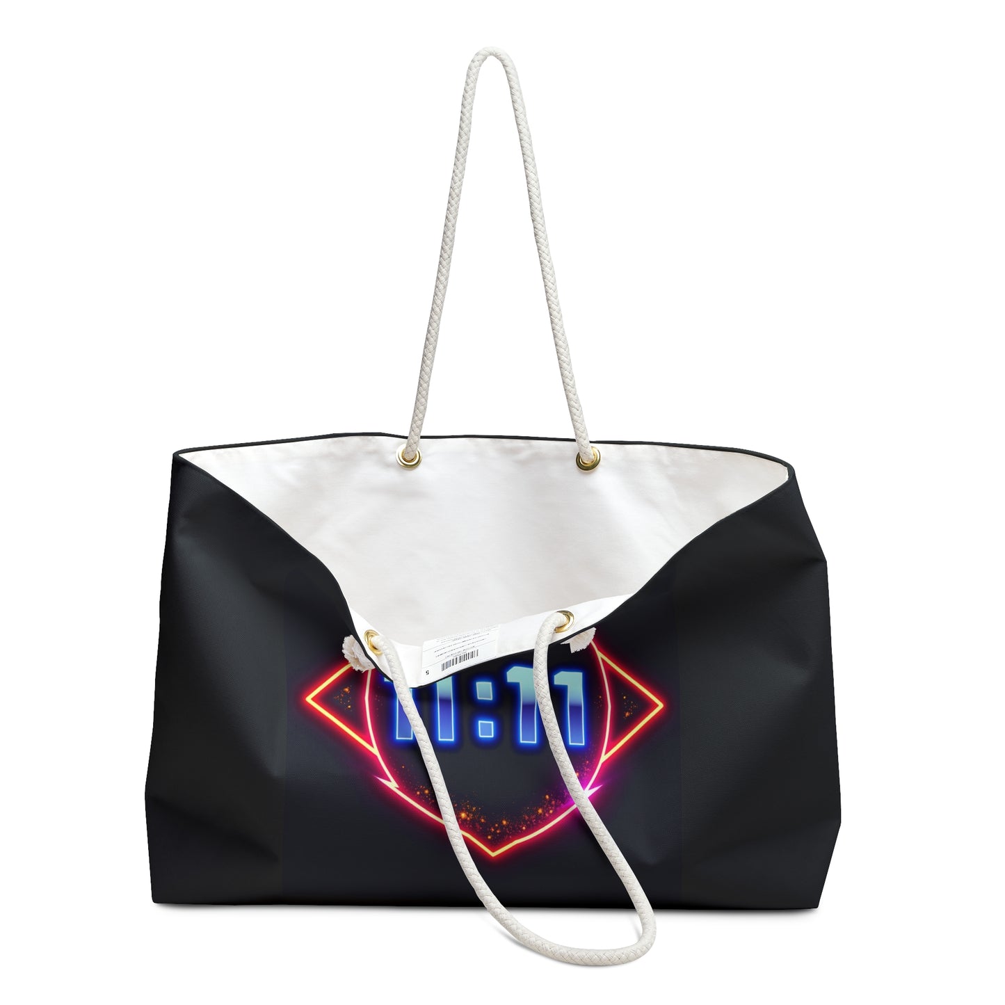 Neon 11:11 Divine Timing Weekender Bag | Perfect for Travel, Yoga, Fitness, Gifts