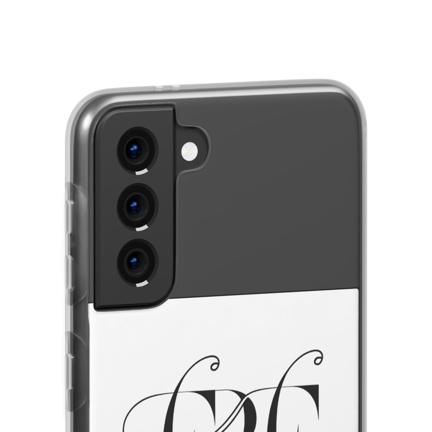 Chic Flexi Phone Case with Fashion Label Design