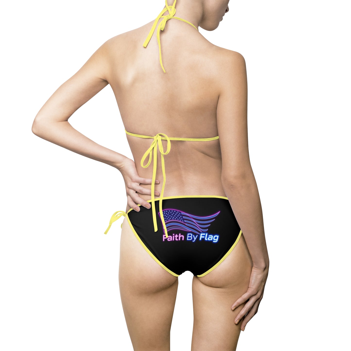 Vibrant Faith by Flag Women's Bikini Swimsuit, Summer Pool Party, Beachwear, Vacation Attire, Confidence Boosting Swimwear