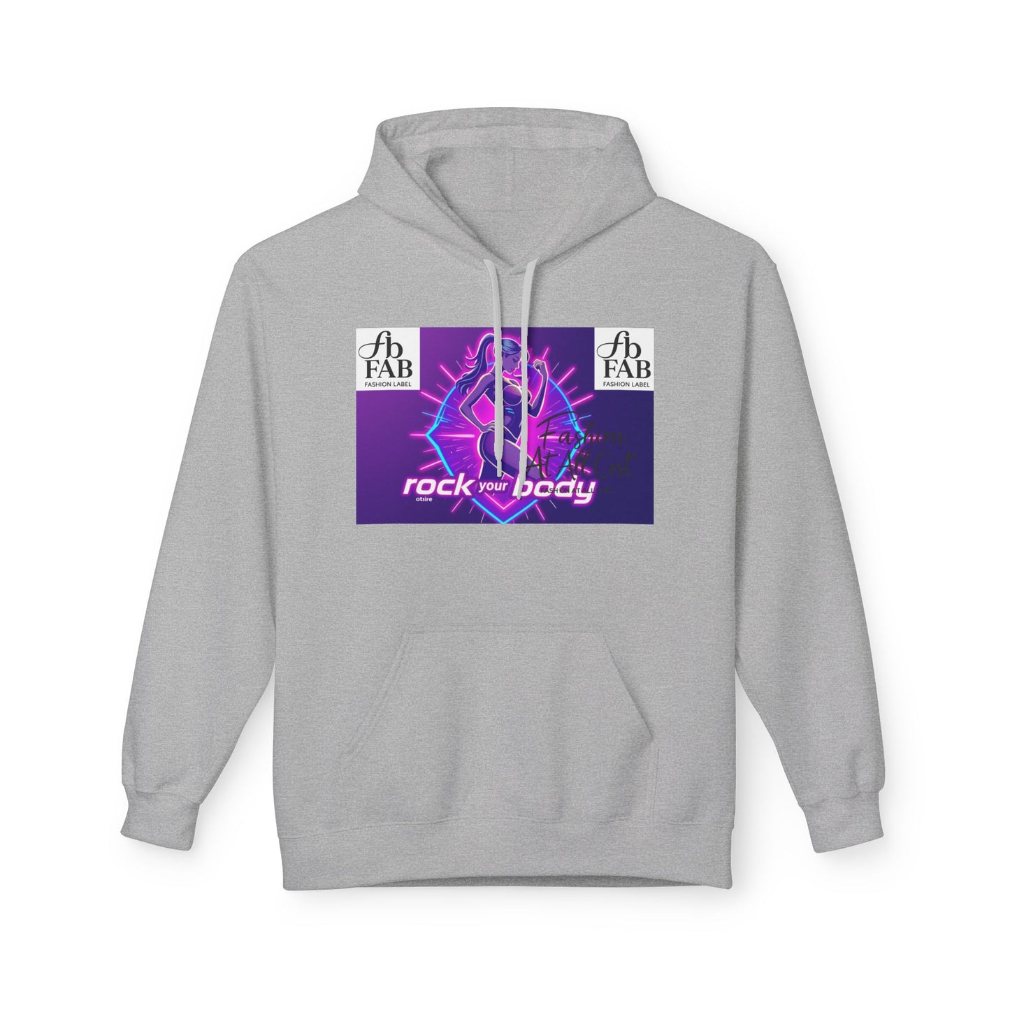Rock Your Body Fleece Hoodie | Unisex Midweight Hoodie, Cozy Sweatshirt, Unique Gift for Fitness Lovers, Casual Wear, Music Inspired Apparel
