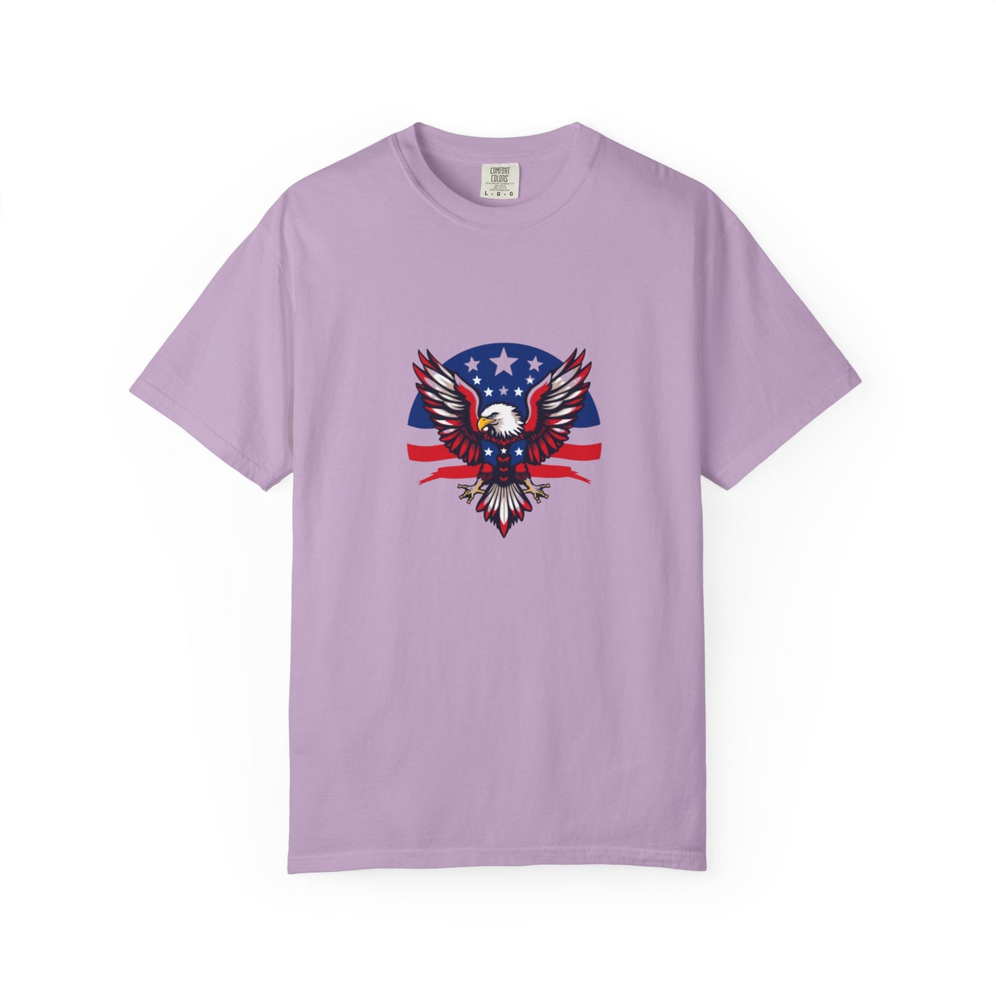 Patriotic T-Shirt with Eagle Graphic | Faith By Flag Tee, Unisex Apparel, Independence Day Shirt, Casual Wear, Gift for Veterans
