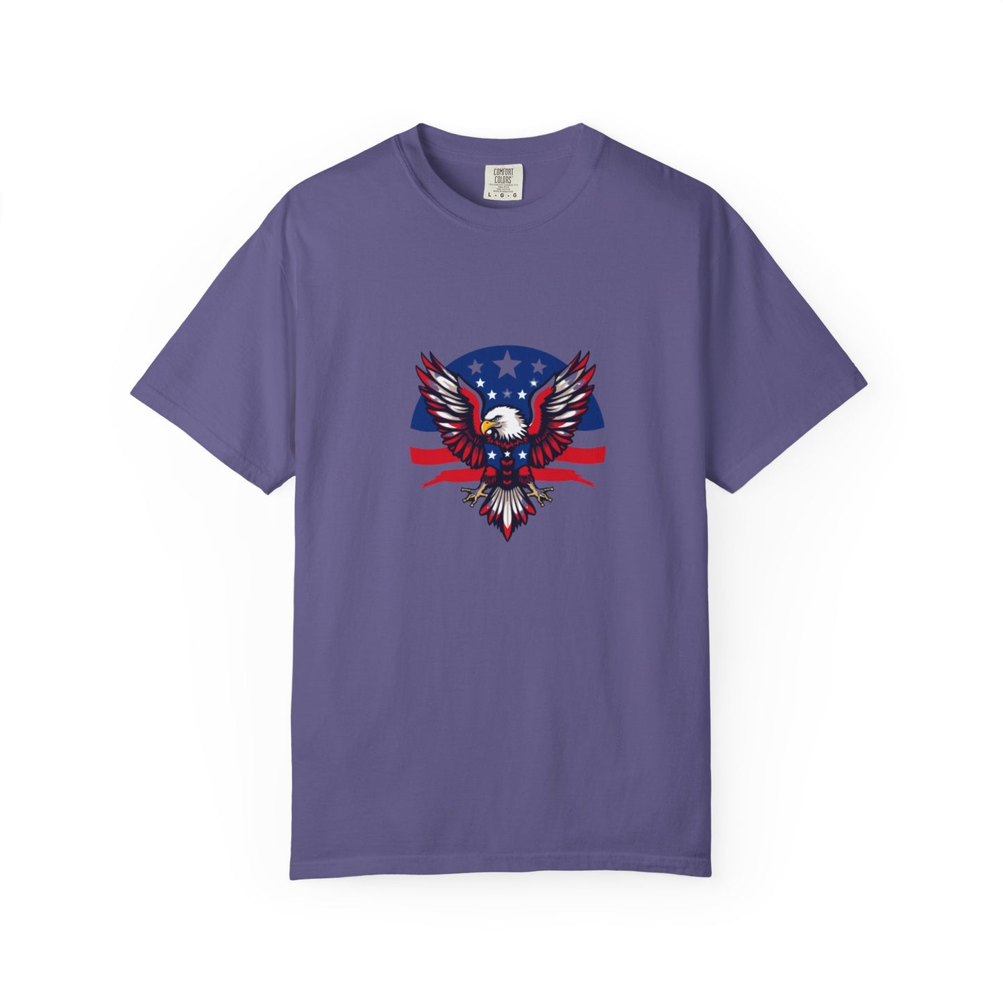 Patriotic T-Shirt with Eagle Graphic | Faith By Flag Tee, Unisex Apparel, Independence Day Shirt, Casual Wear, Gift for Veterans