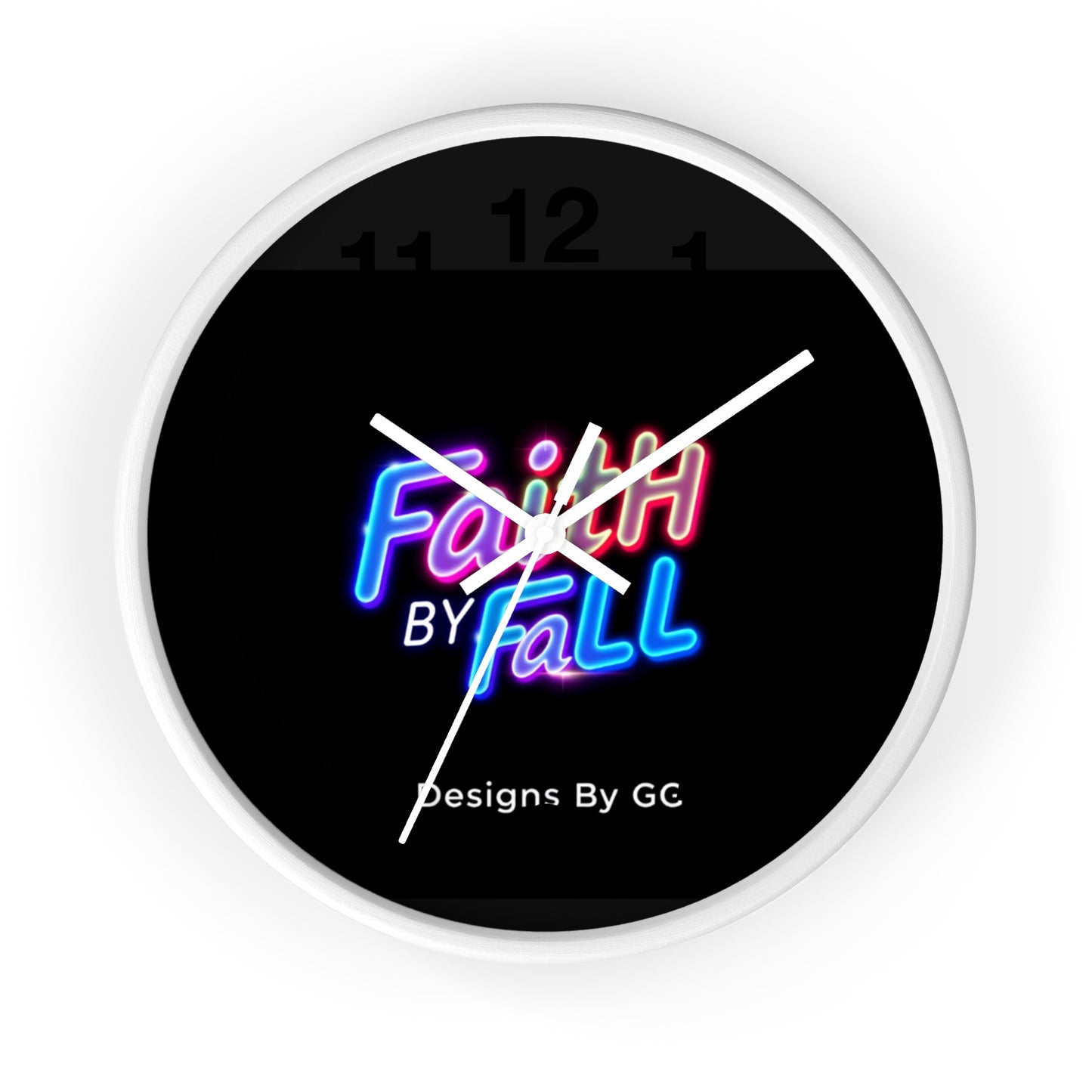 Neon Faith Wall Clock - Inspirational Home Decor | Designs by GG