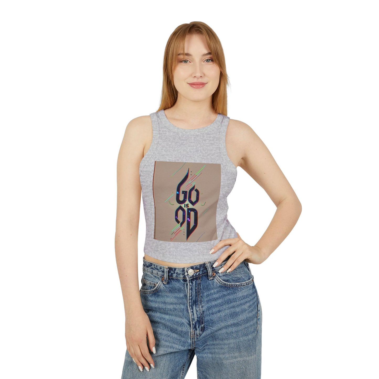 Inspirational Women's Micro Rib Racer Tank Top, Empowerment Tee, Motivational Workout Shirt, Stylish Athleisure Top, Gift for Her