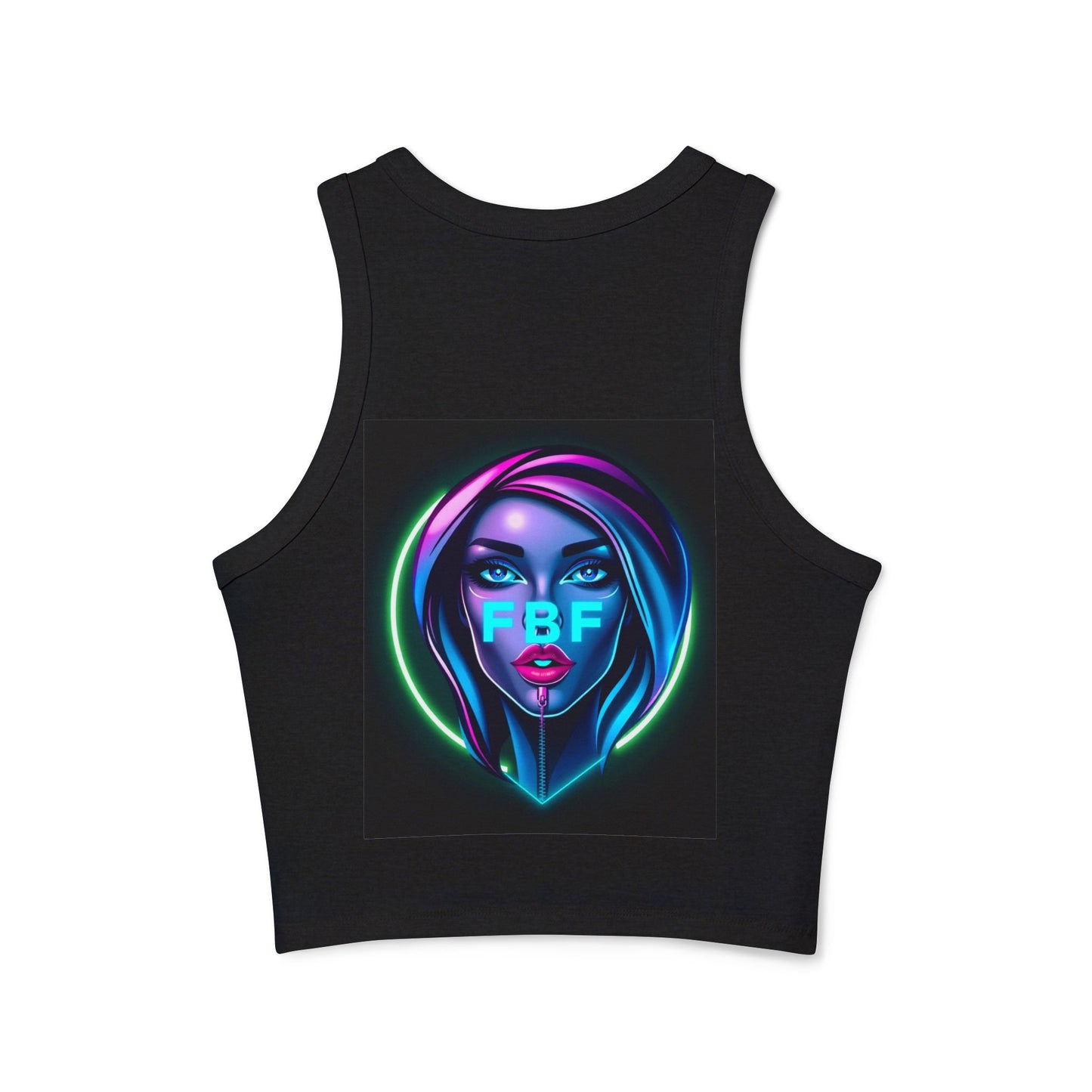 Futuristic Chic Racer Tank Top | Stylish Sleeveless Top for Summer | Perfect for Festivals, Parties, Casual Wear, Gifts
